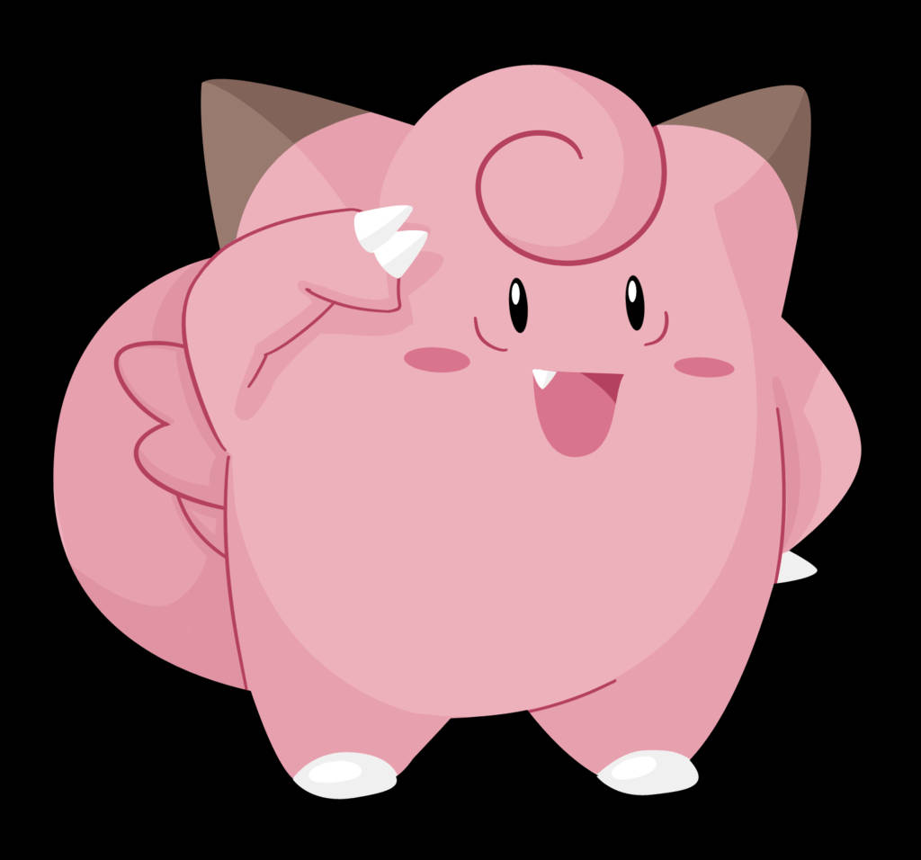 Clefairy hilser — Søt anime-GIF Bakgrunner