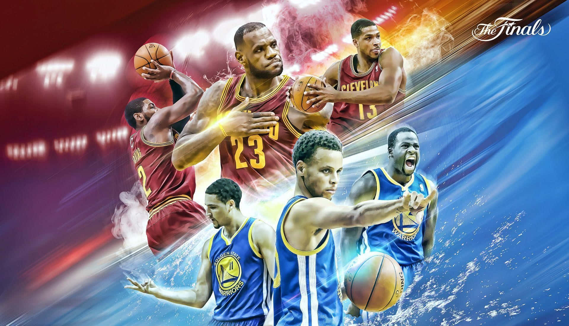 Cleveland Cavaliers mot Golden State Warriors Beste Basketballbakgrunn Bakgrunner