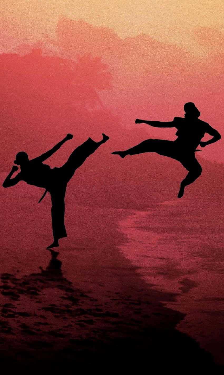Cobra Kai iPhone Xr Kamp Silhuett Bakgrunn Bakgrunner