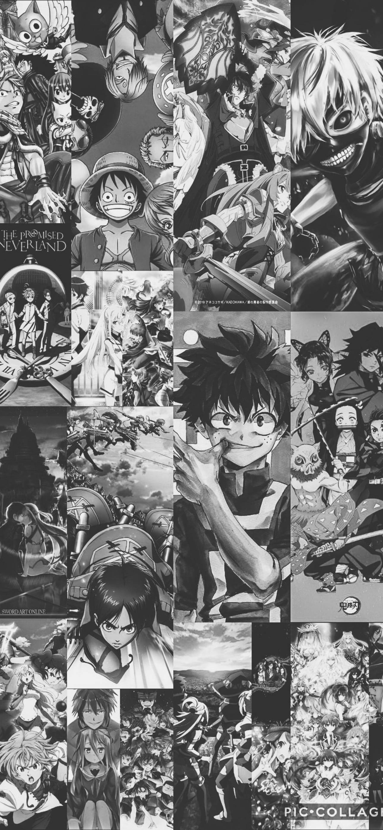 Collage Estetisk Anime iPhone Bakgrunner