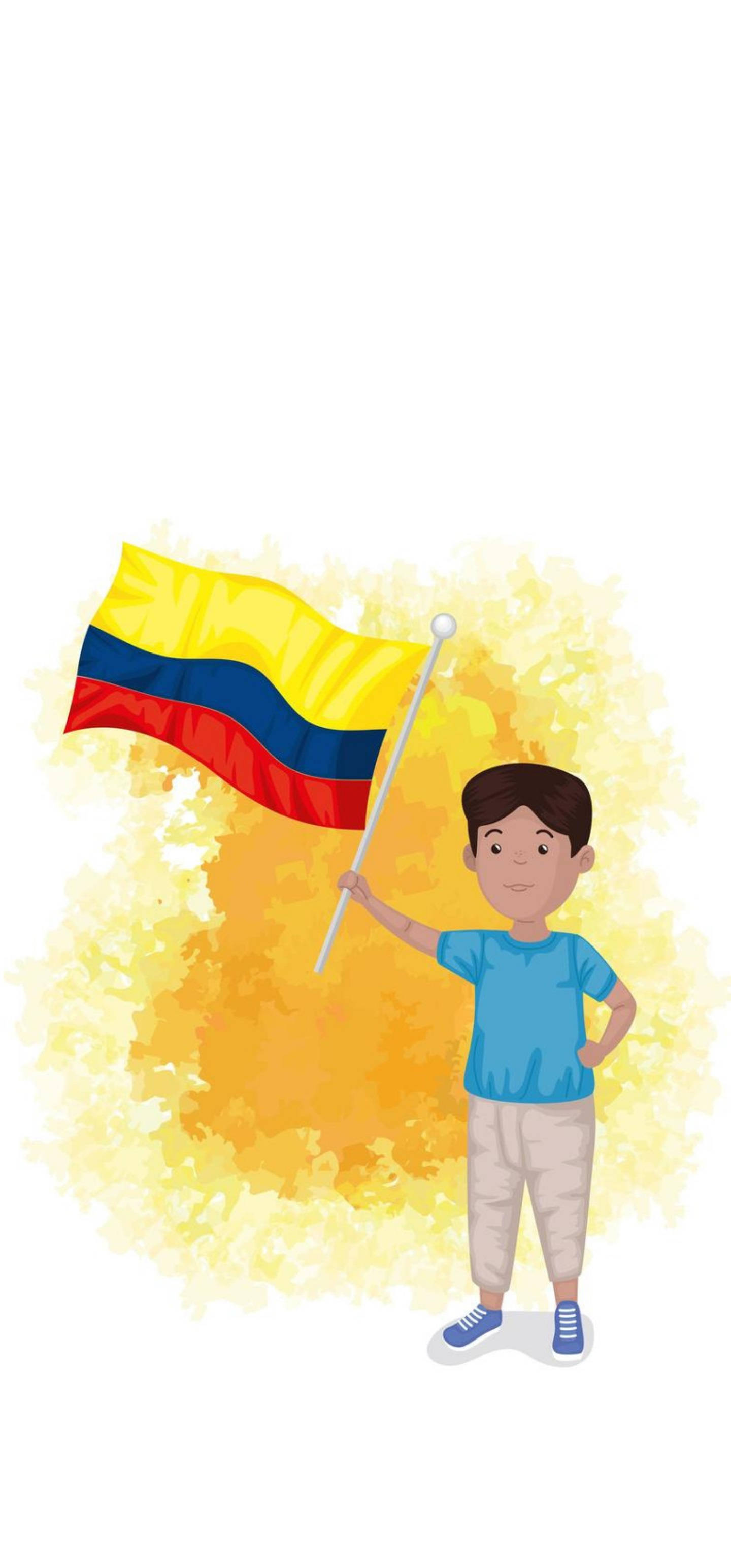 Colombia Flag Graphic Bakgrunner