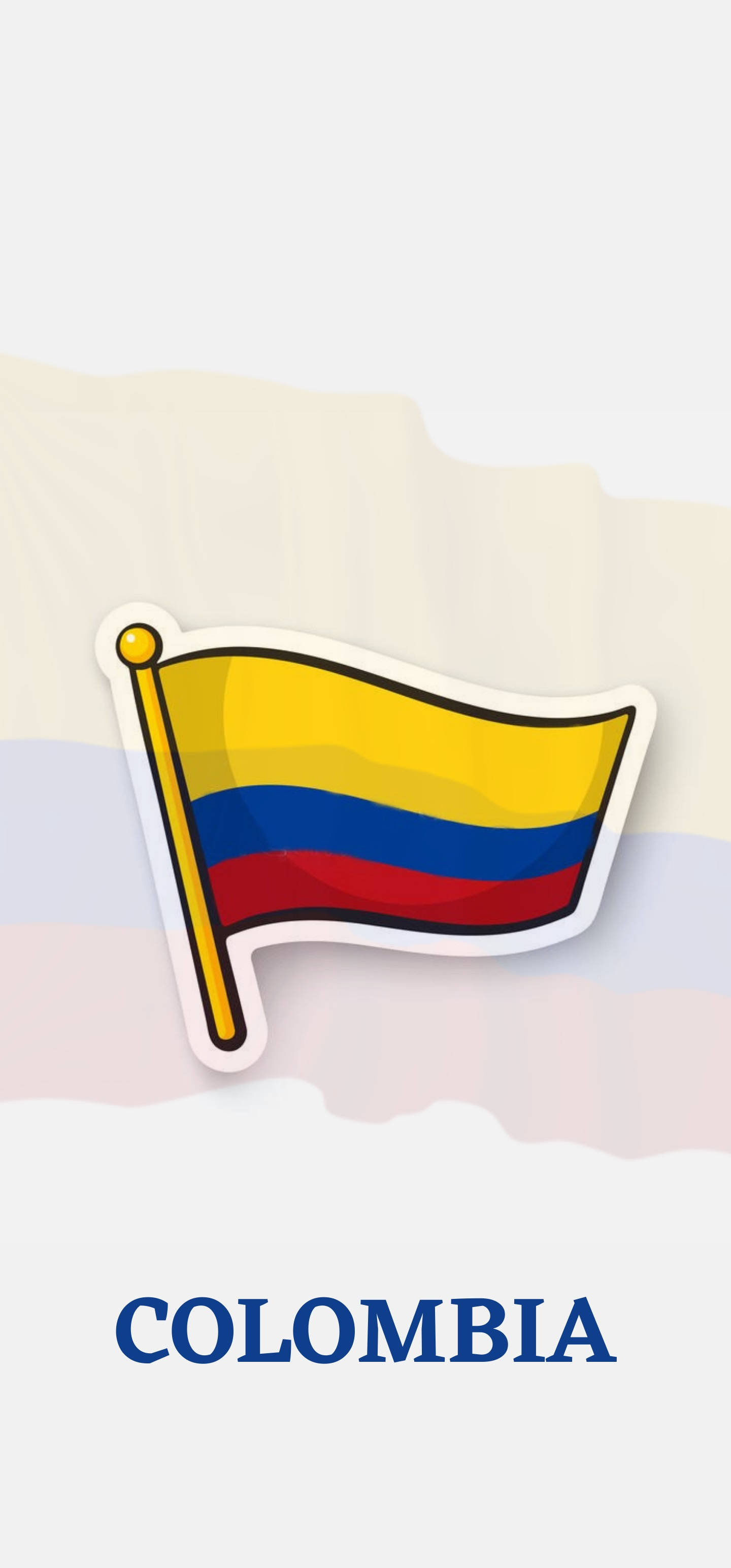 Colombia Flag Vector Bakgrunner