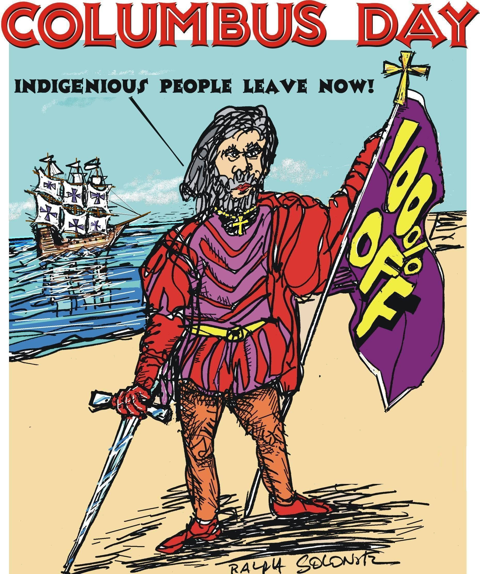 Columbus-dagen tegneseriekunst Bakgrunner