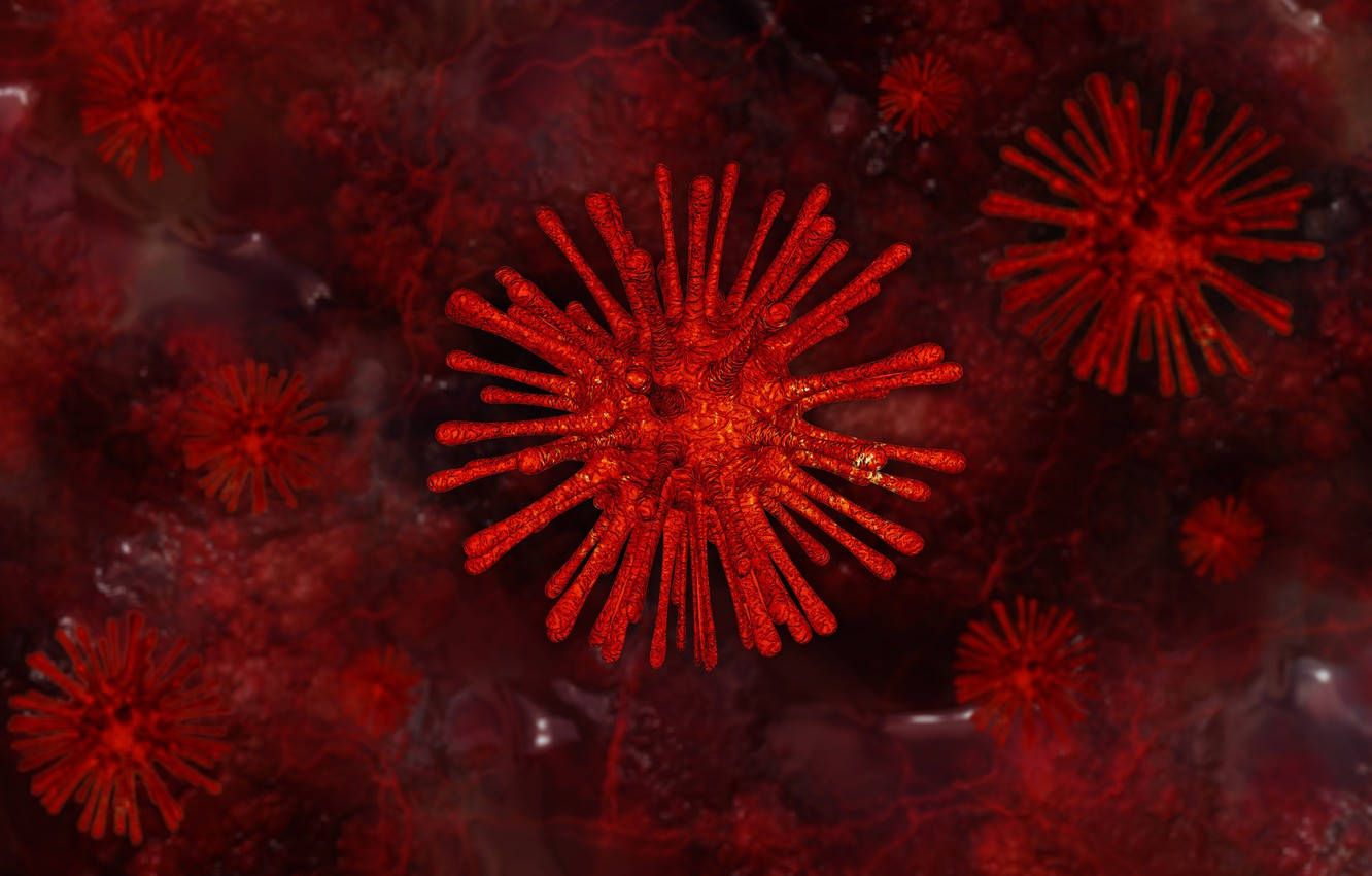 Coronavirus-modell fyrverkeri shred Bakgrunner