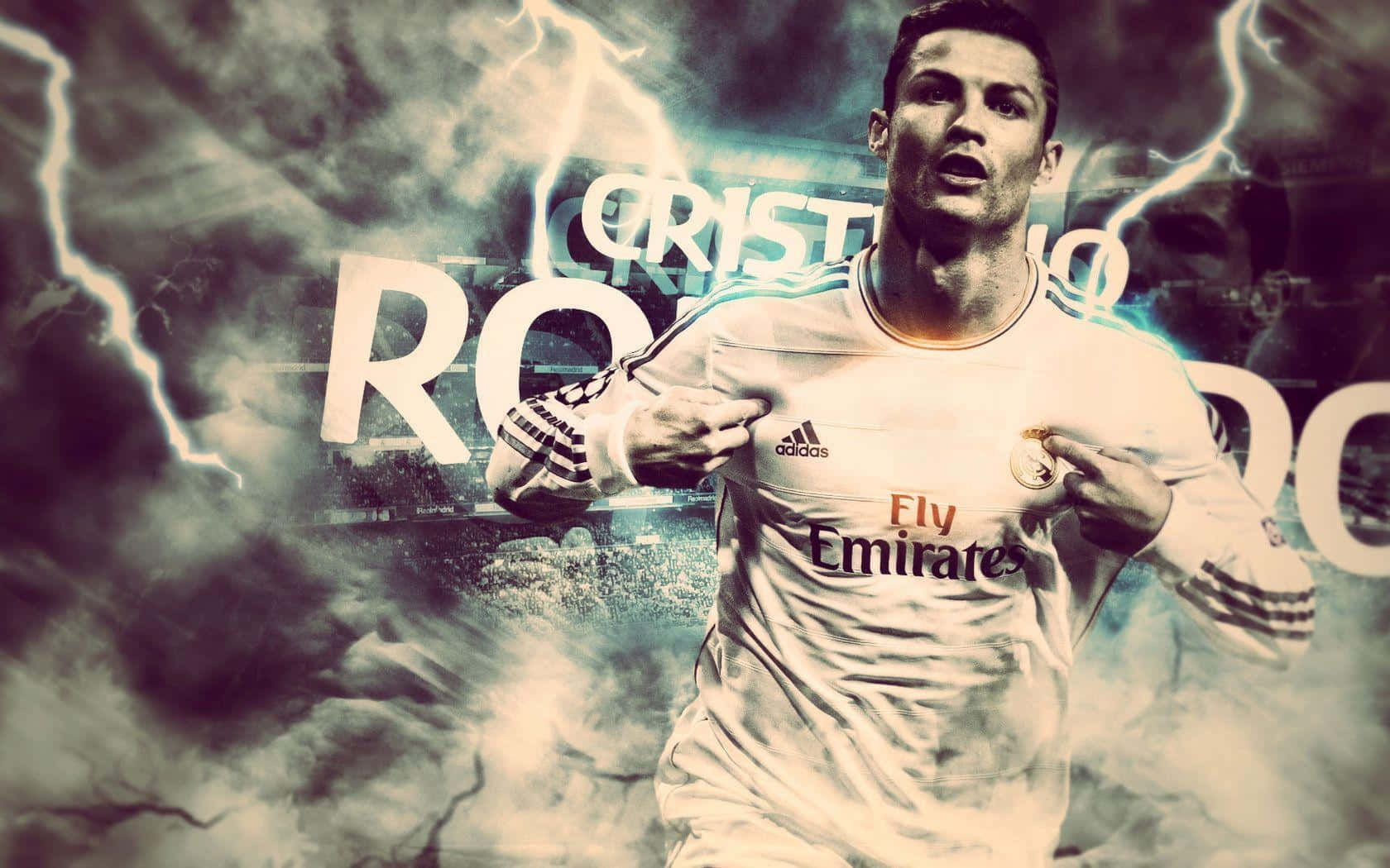 Cristiano Ronaldo jubler etter å ha scoret et mål Bakgrunner