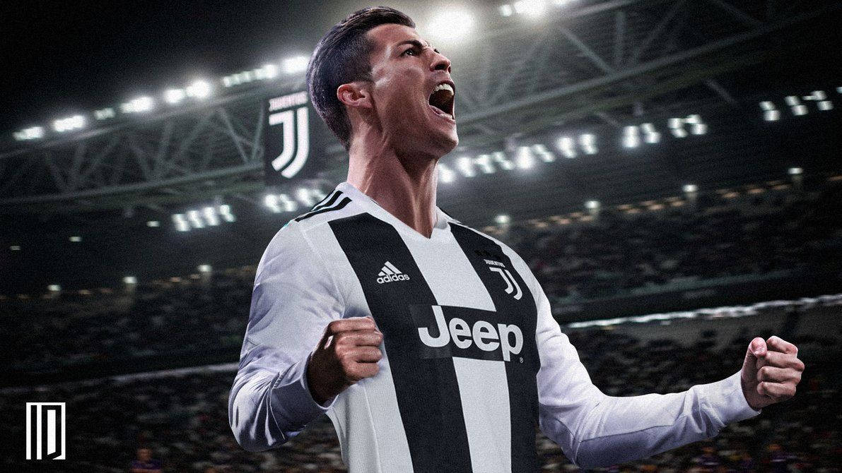 Cristiano Ronaldo feirer seier bakgrunnsbilde.