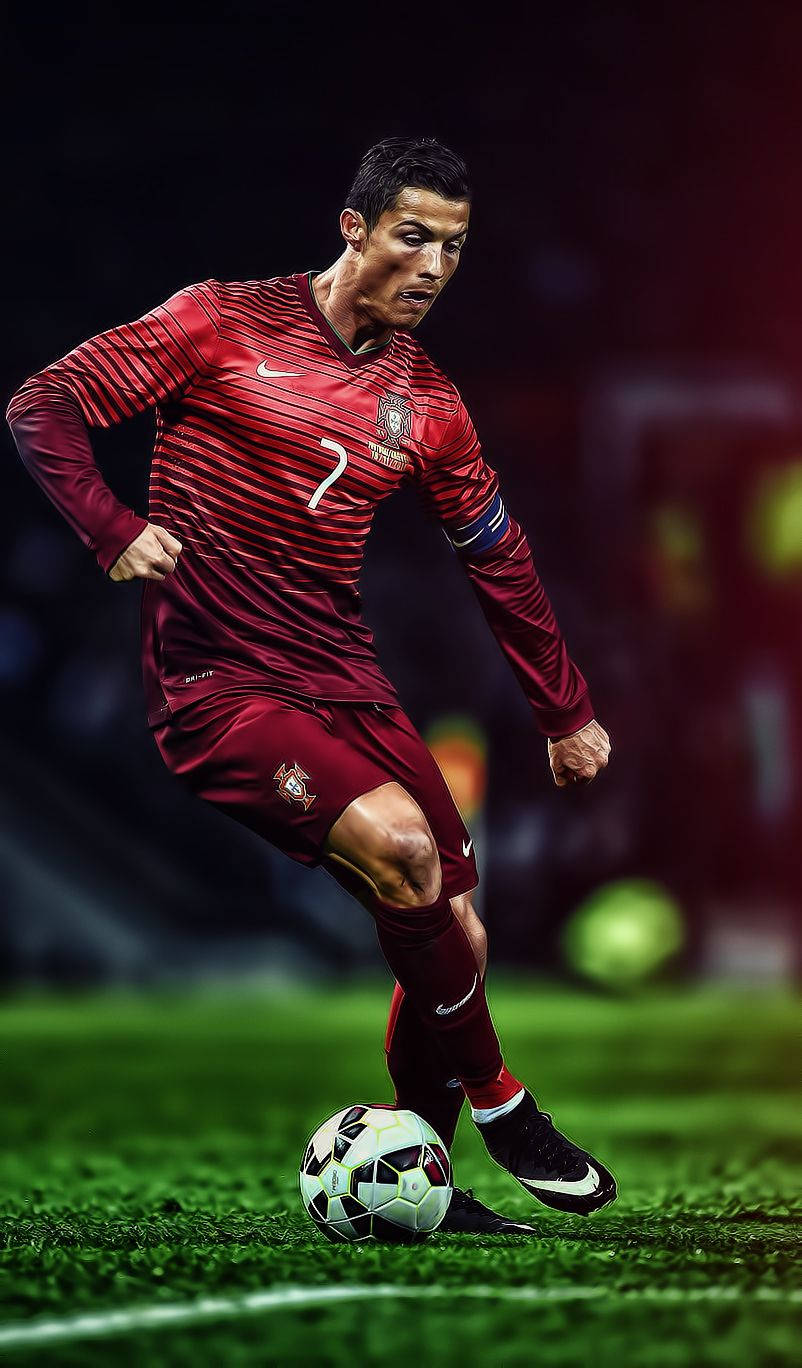 Cristiano Ronaldo i aksjon bakgrunnsbilde.
