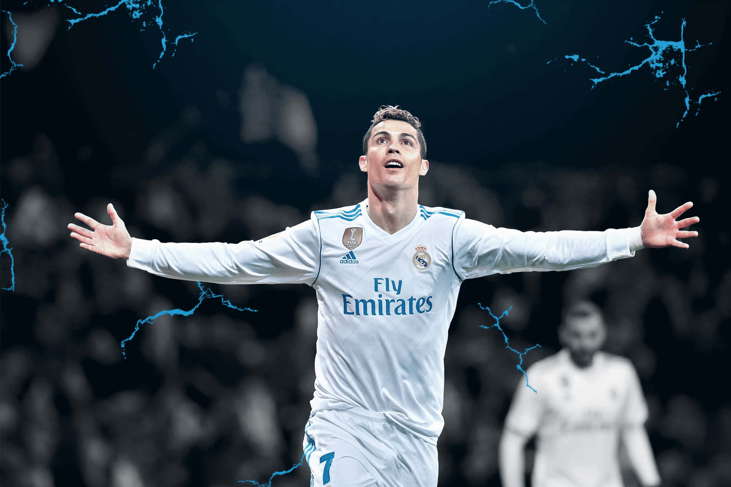 Cristiano Ronaldo i aksjon på fotballbanen Bakgrunner