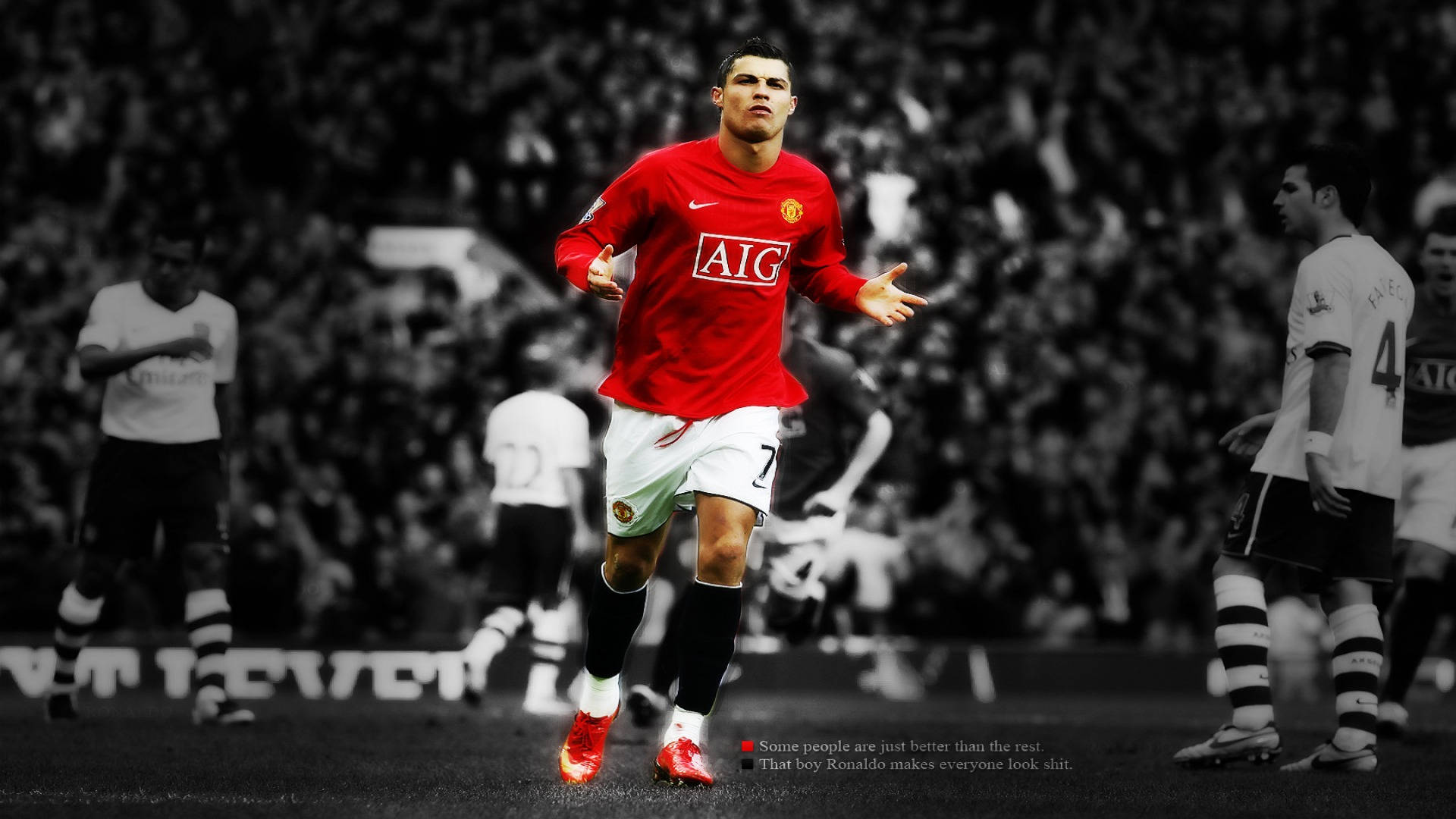 Cristiano Ronaldo Manchester United bakgrunnsbilde.
