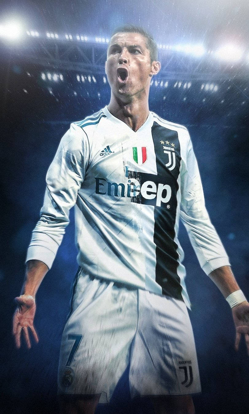 Cristiano Ronaldo Real Madrid mot Juventus bakgrunnsbilde.