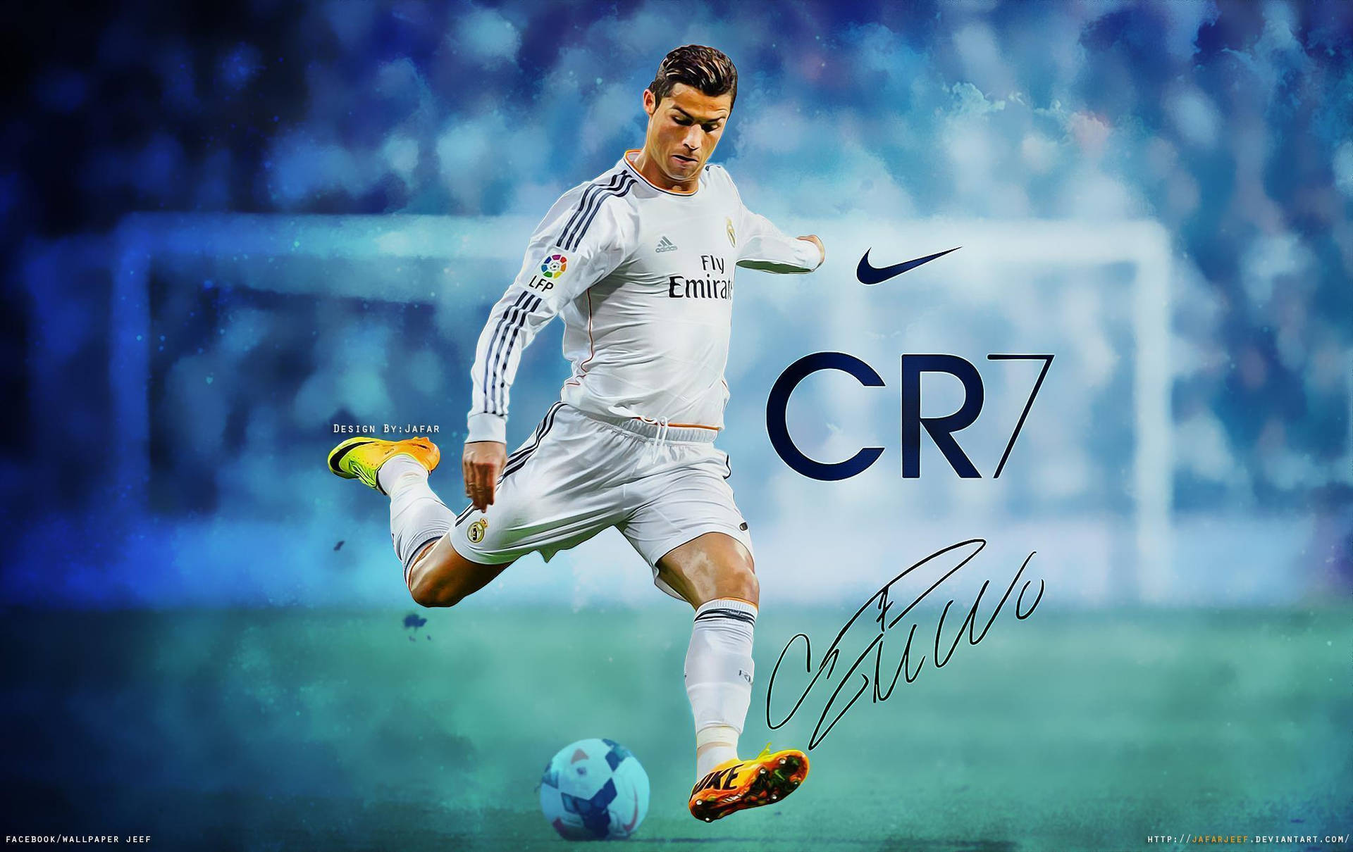 Cristiano Ronaldo maleeffekt kunstverk bakgrunnsbilde.