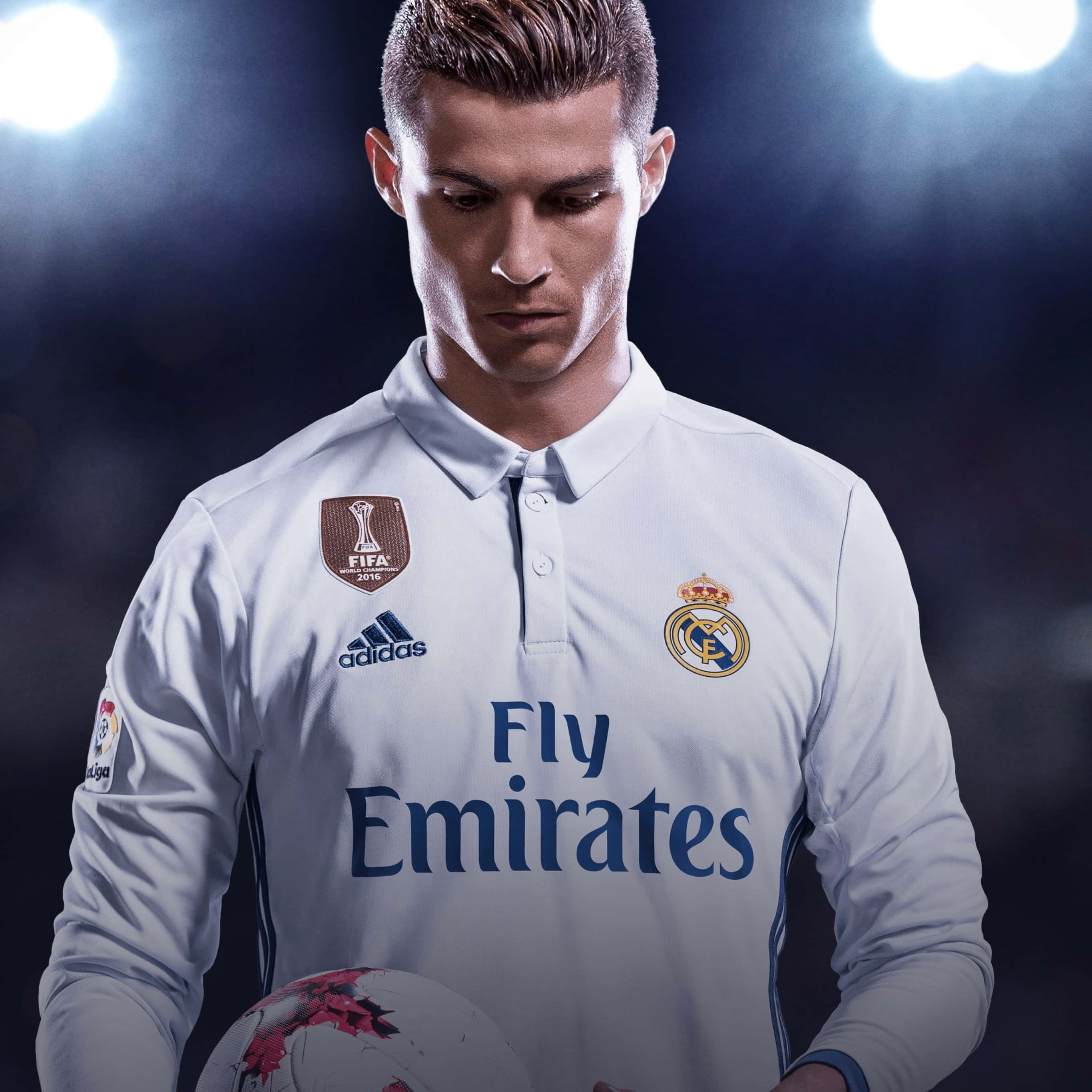 Cristiano Ronaldo poserer på banen Bakgrunner