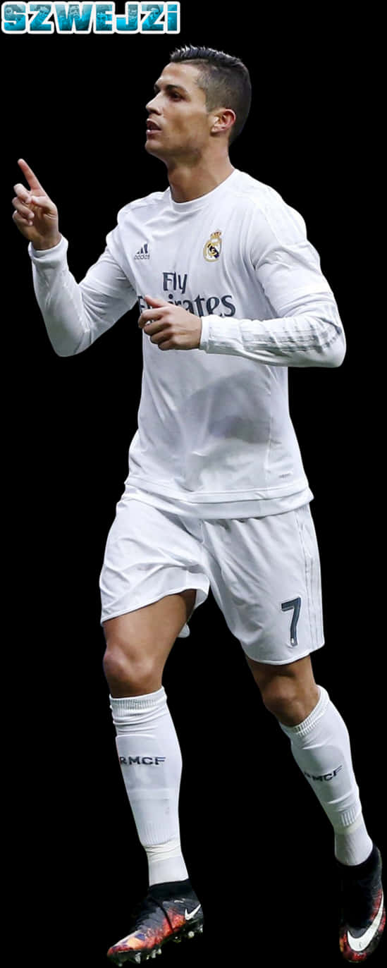 Cristiano Ronaldo Real Madrid actionpose Bakgrunner