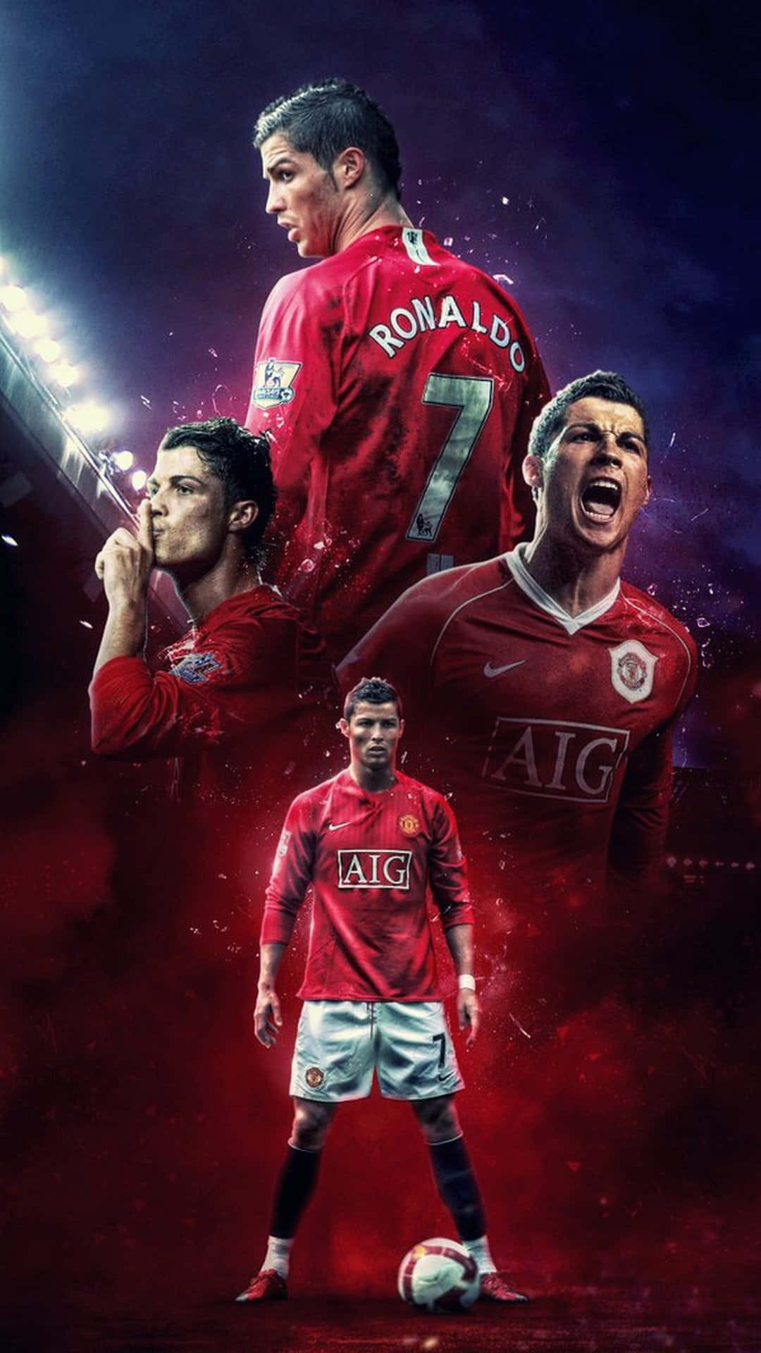 Cristiano Ronaldo utstråler intensitet på banen Bakgrunner