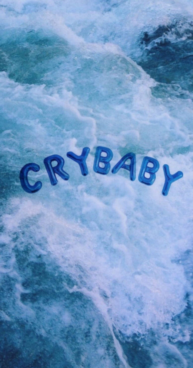 Crybaby enkel blå estetikk Bakgrunner