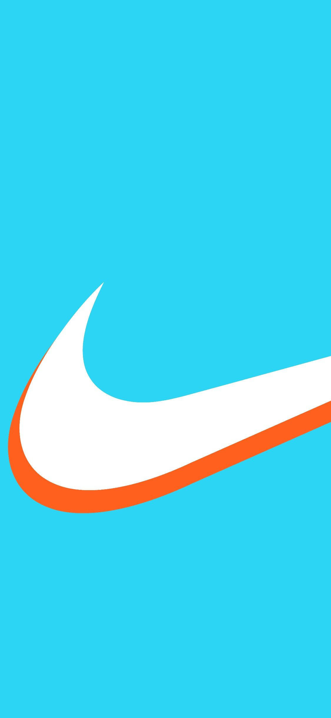 Cyan Nike iPhone-bakgrunn Bakgrunner