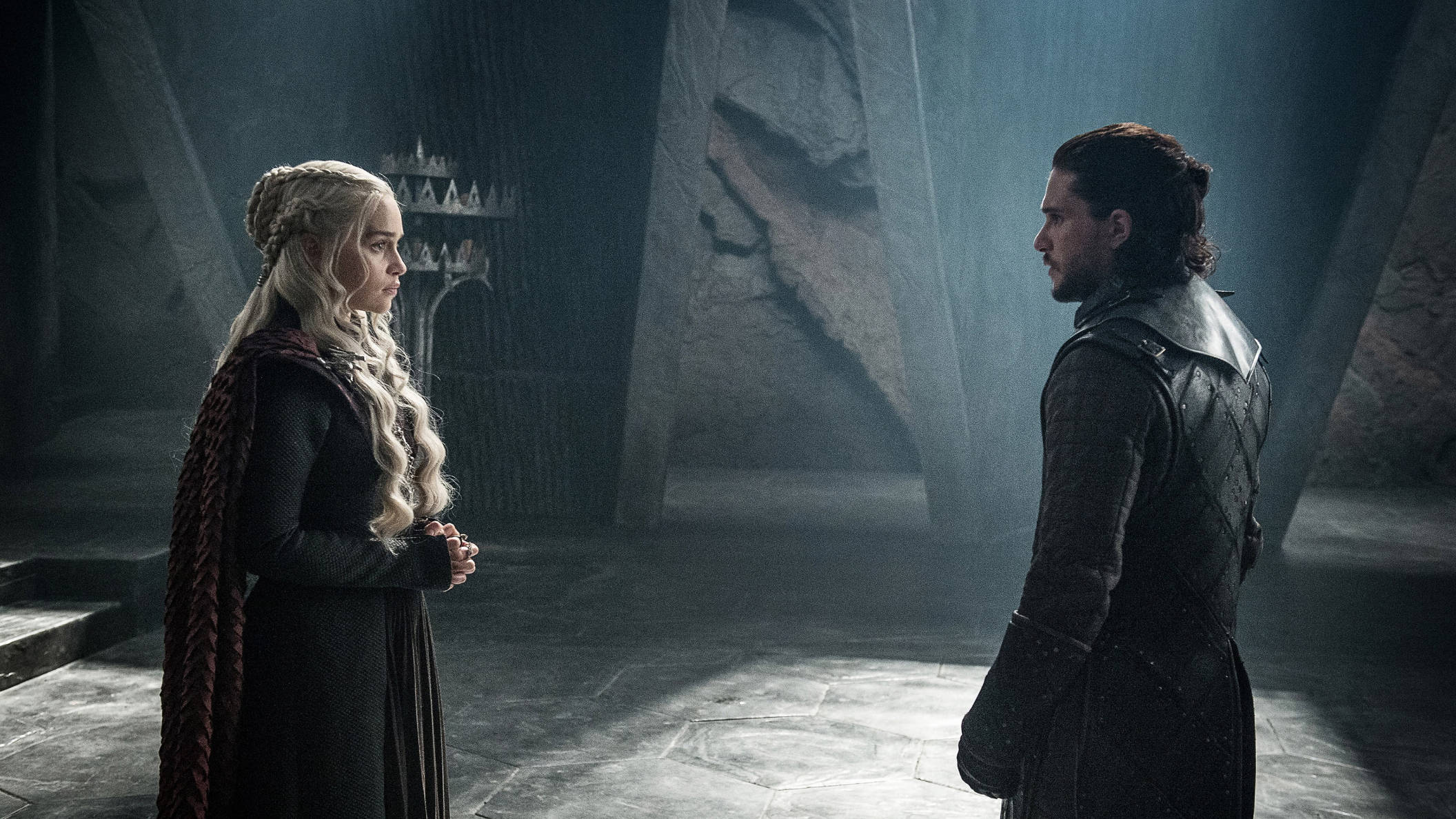 Daenerys stirrer på Jon Snow Game of Thrones Bakgrunner