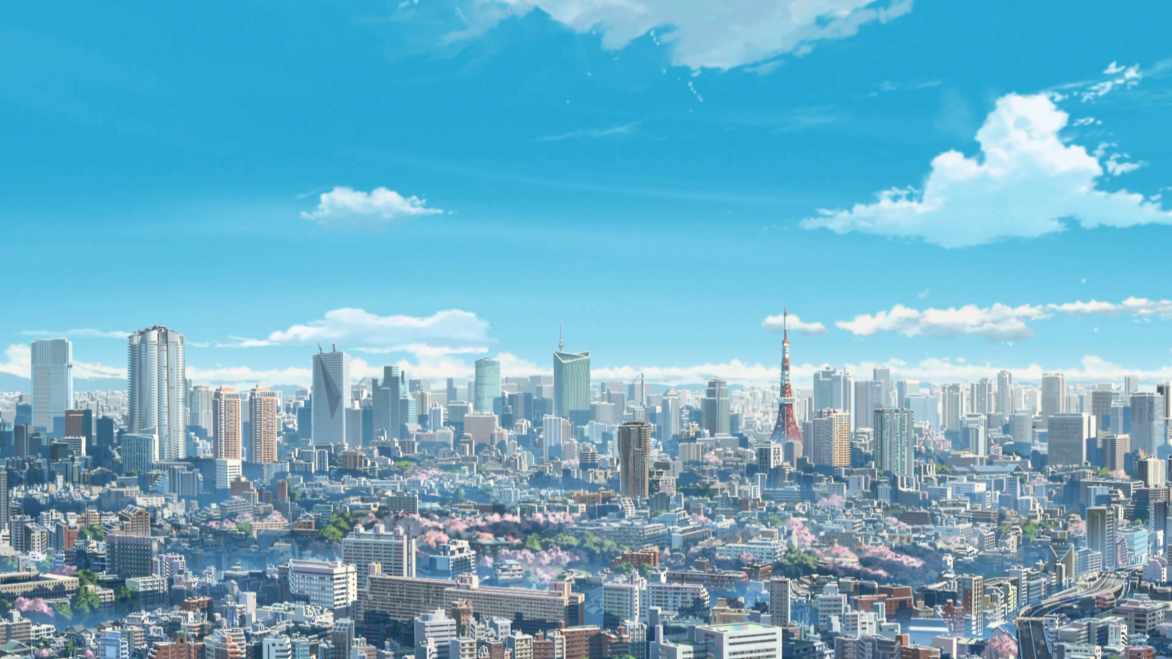 Dagtid Tokyo Japan 4K Bakgrunner