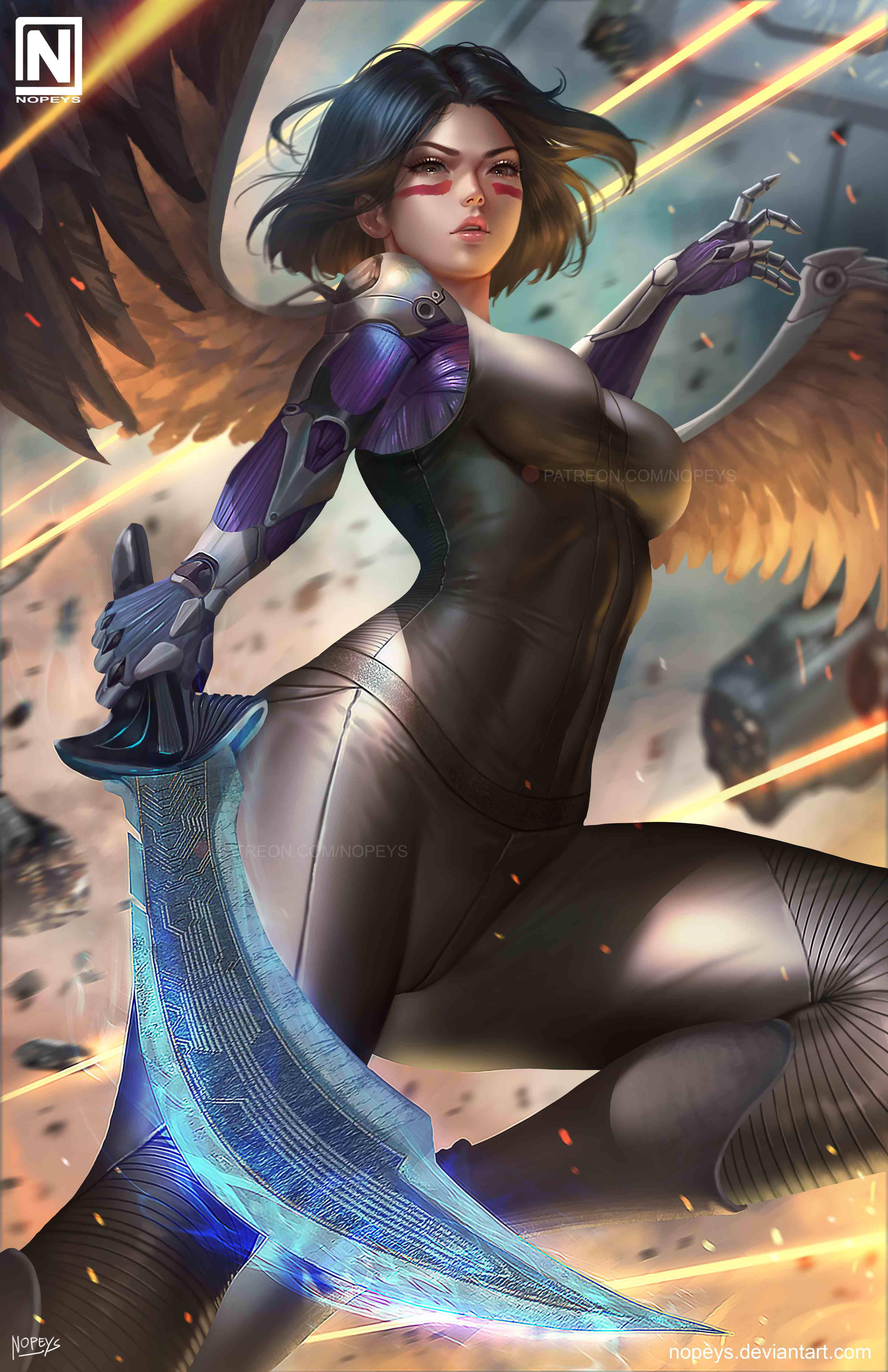 Damascus Blade Alita: Battle Angel Bakgrunner