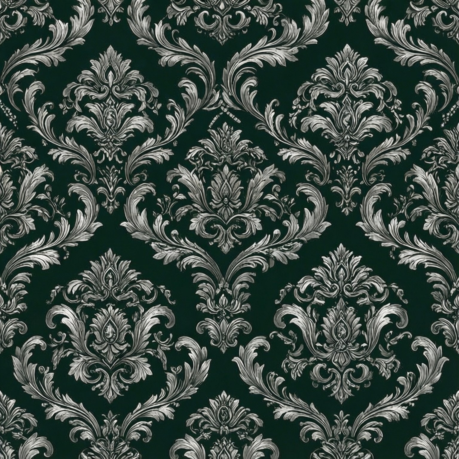 Damask Grønn Sølv Bakgrunner