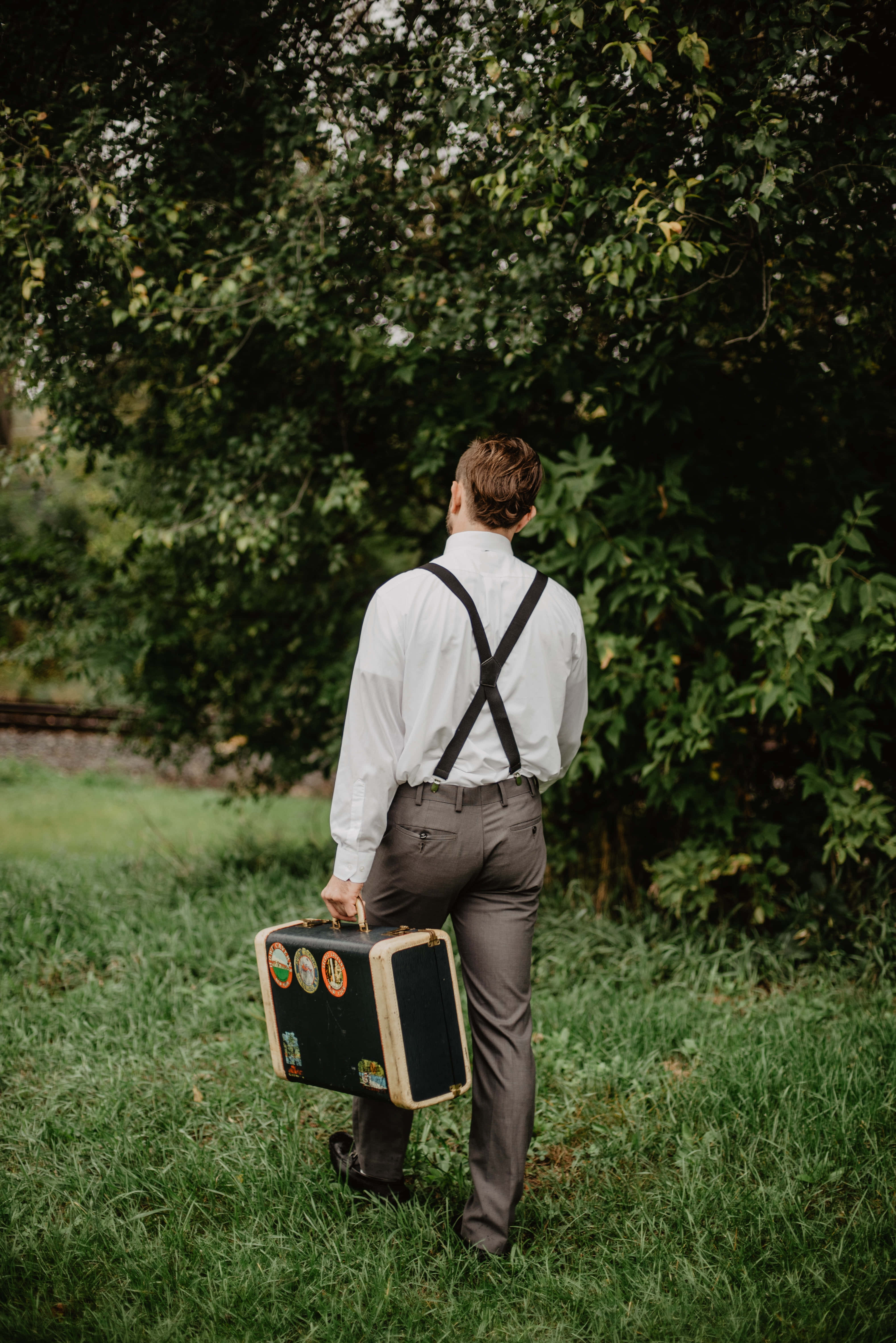 Dapper Look med Seler Bakgrunner
