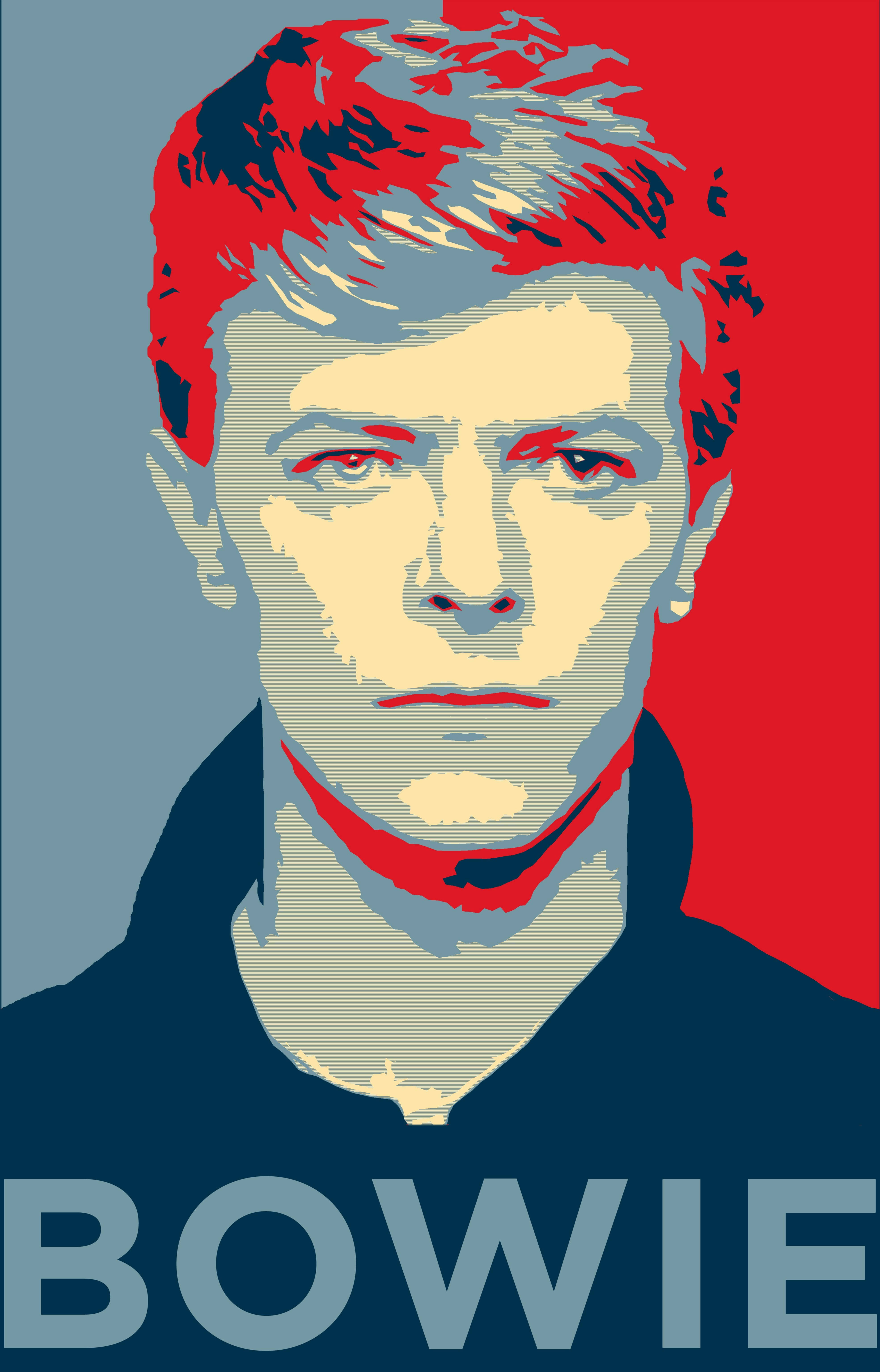 David Bowie Rød Blå Kunstverk Bakgrunner
