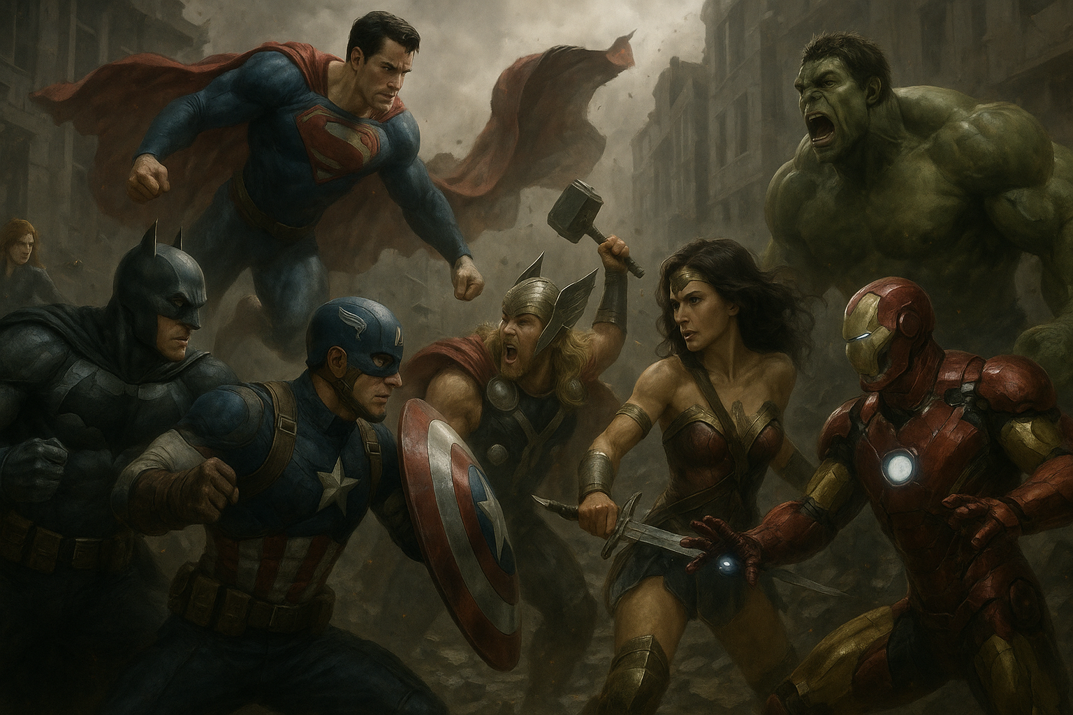 DC VS MARVEL REALISTISK Bakgrunner
