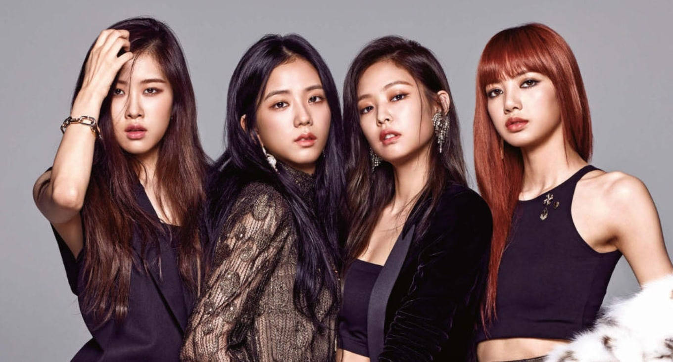 Blackpink-medlemmer som ser sterke og elegante ut bakgrunn