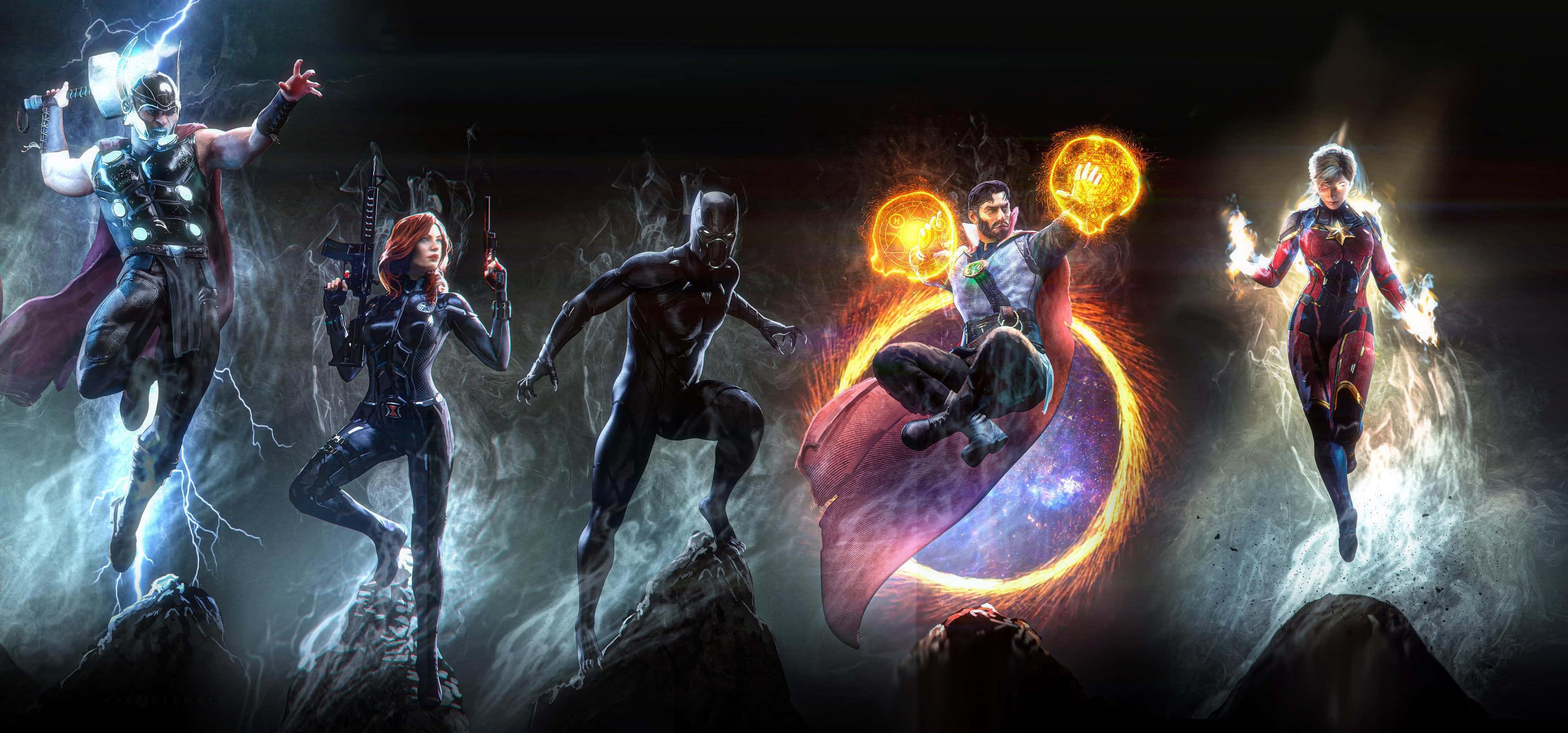 De ustoppelige Avengers Bakgrunner