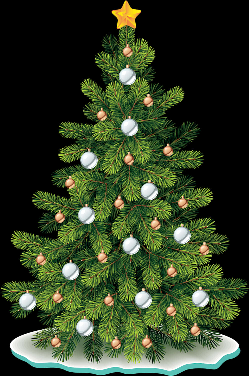 Dekorert juletreillustrasjon Bakgrunner