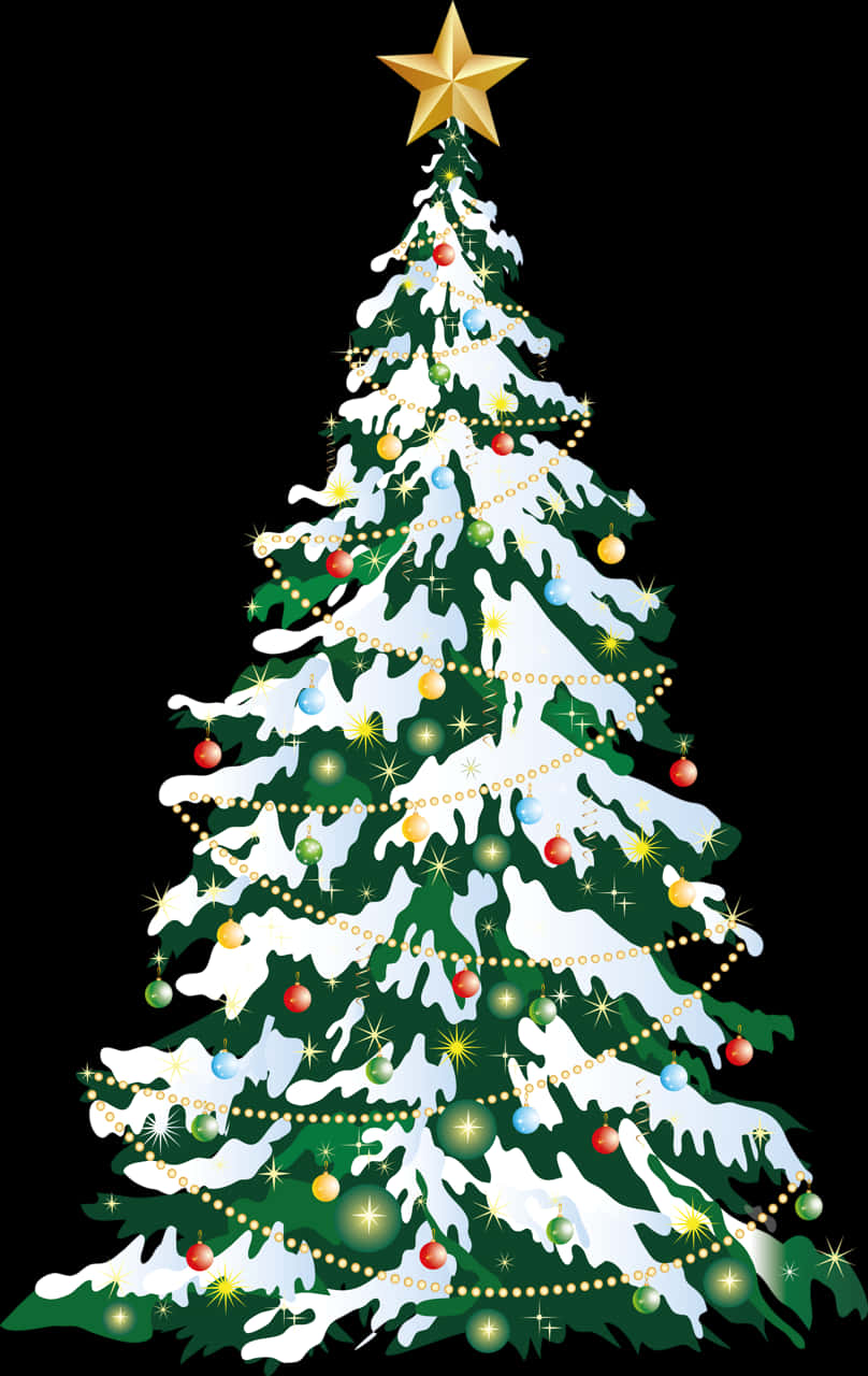 Dekorert juletreillustrasjon Bakgrunner