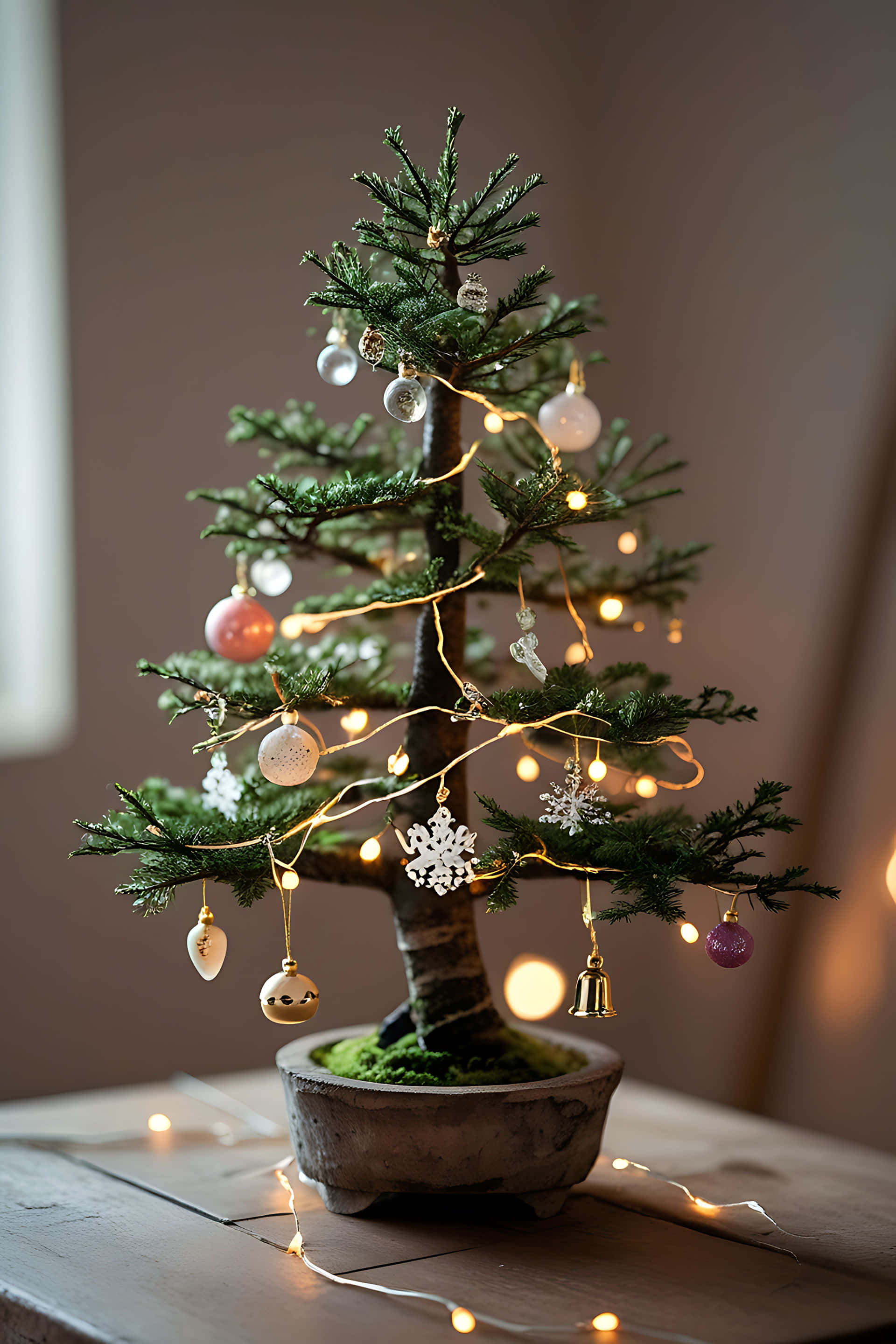 Dekorert miniatyrjuletre Bakgrunner