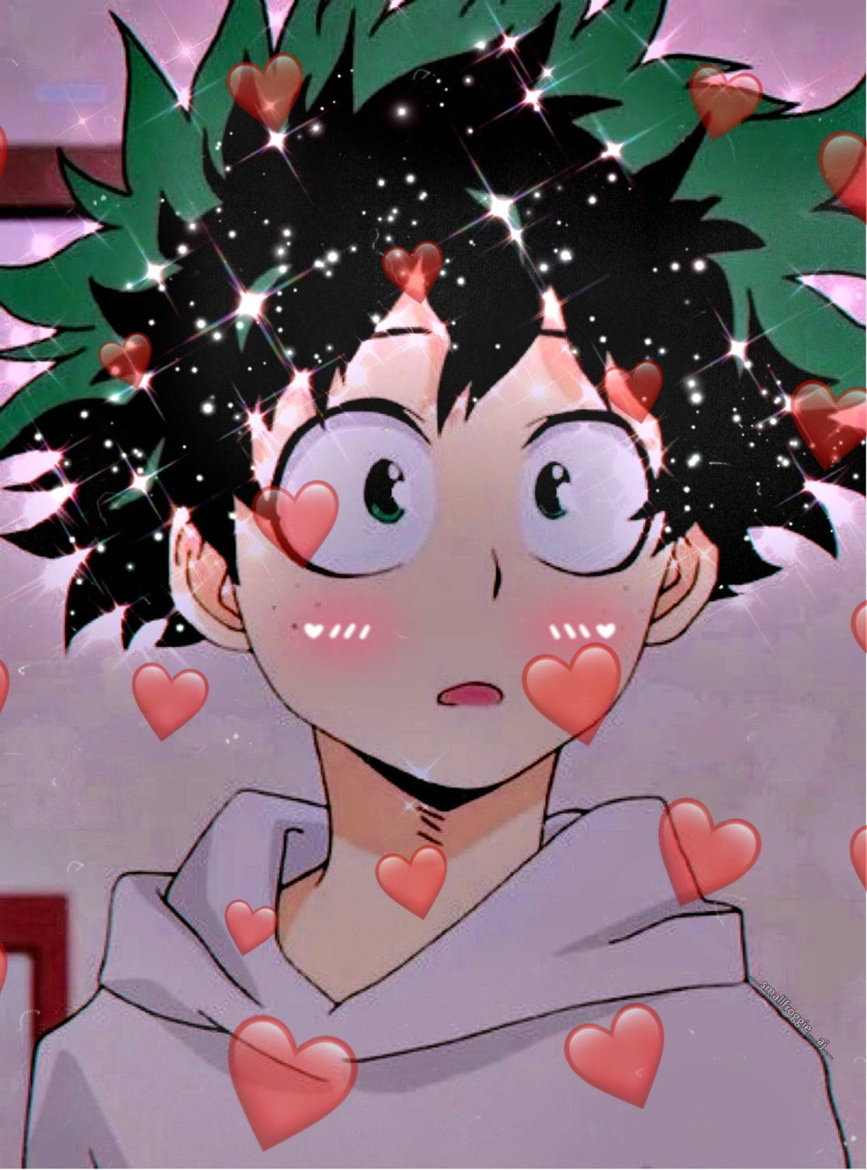 Deku Søte Røde Hjerter Bakgrunner