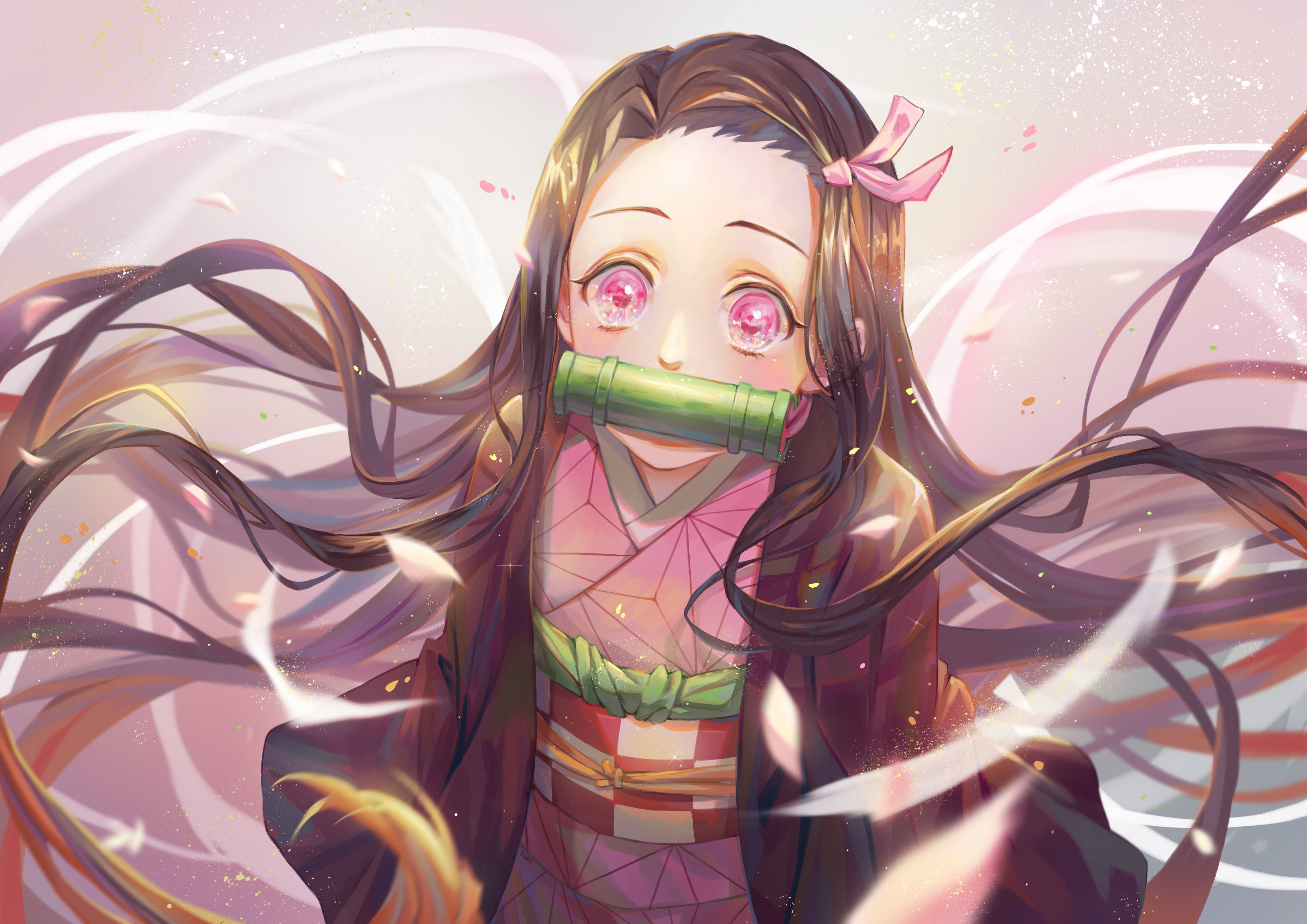 Demon Slayer 4K Nezuko Søt Bakgrunner