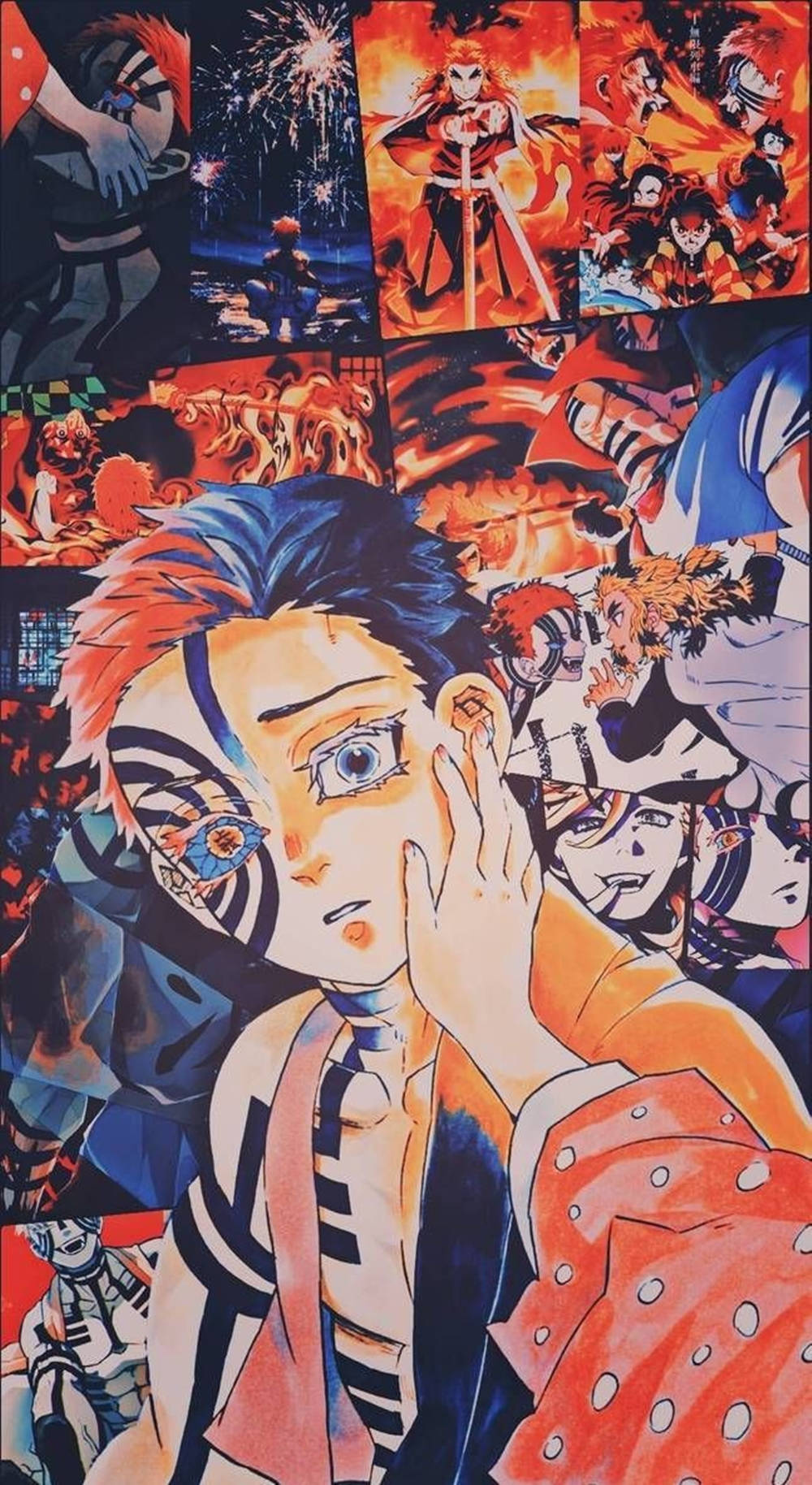 Demon Slayer Akaza og Hakuji Soyama Bakgrunner
