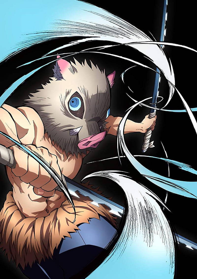 Demon Slayer Inosuke kampstilling vannstråler Bakgrunner