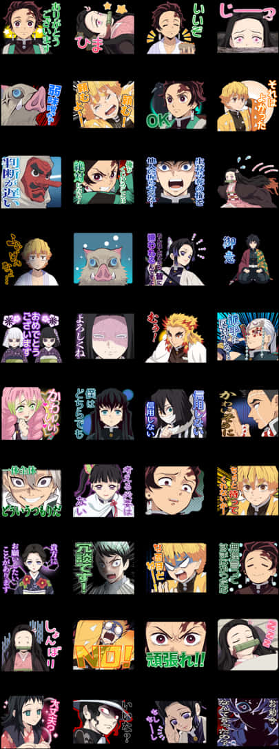 Demon Slayer Karakteruttrykk-samling Bakgrunner