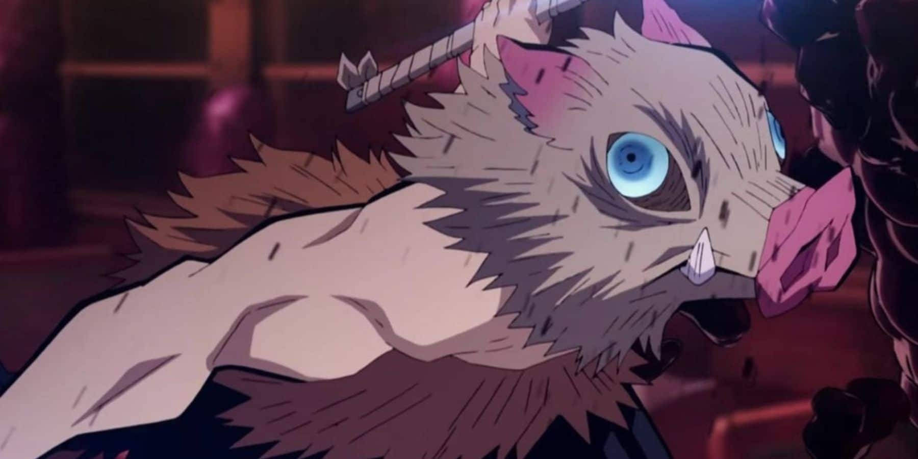 Demon Slayer Maske Inosuke Villsvinet Bakgrunner