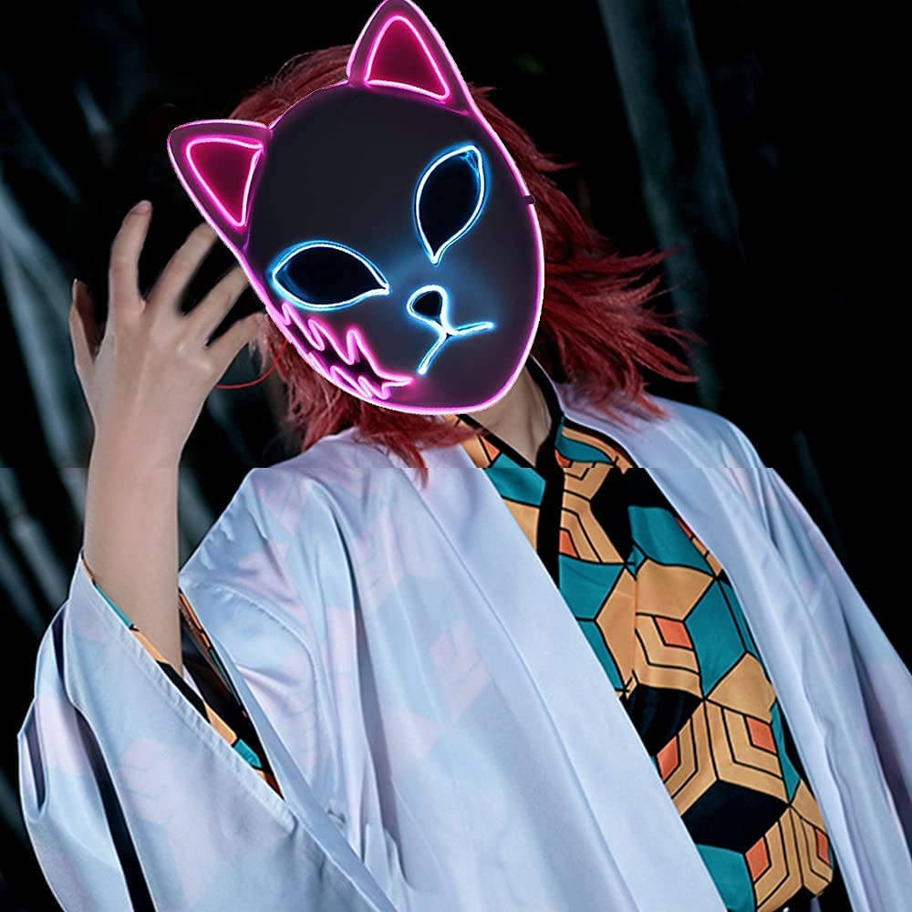 Demon Slayer-maske på cosplayer Bakgrunner