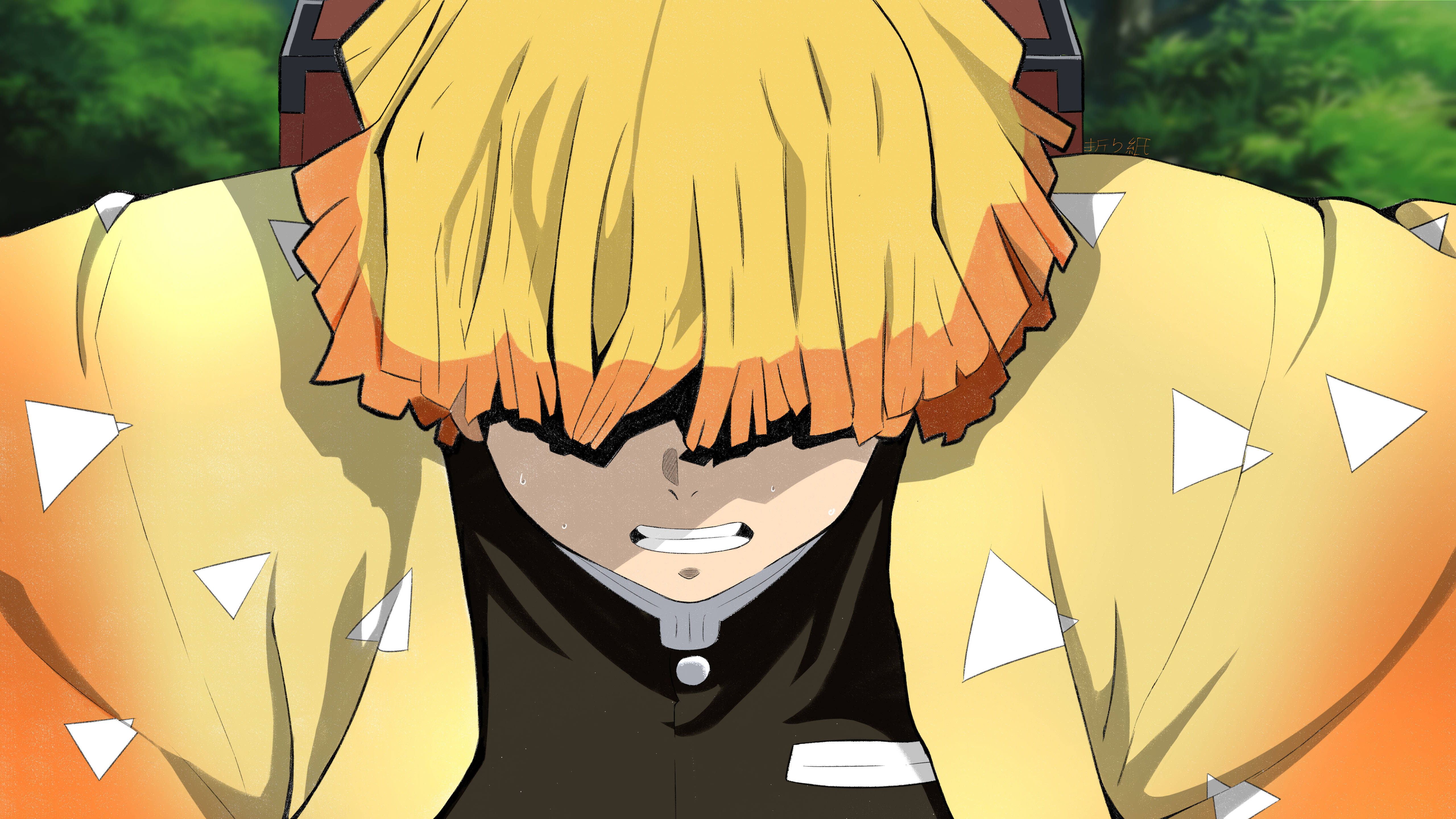 Demon Slayer Sint Zenitsu Bakgrunner