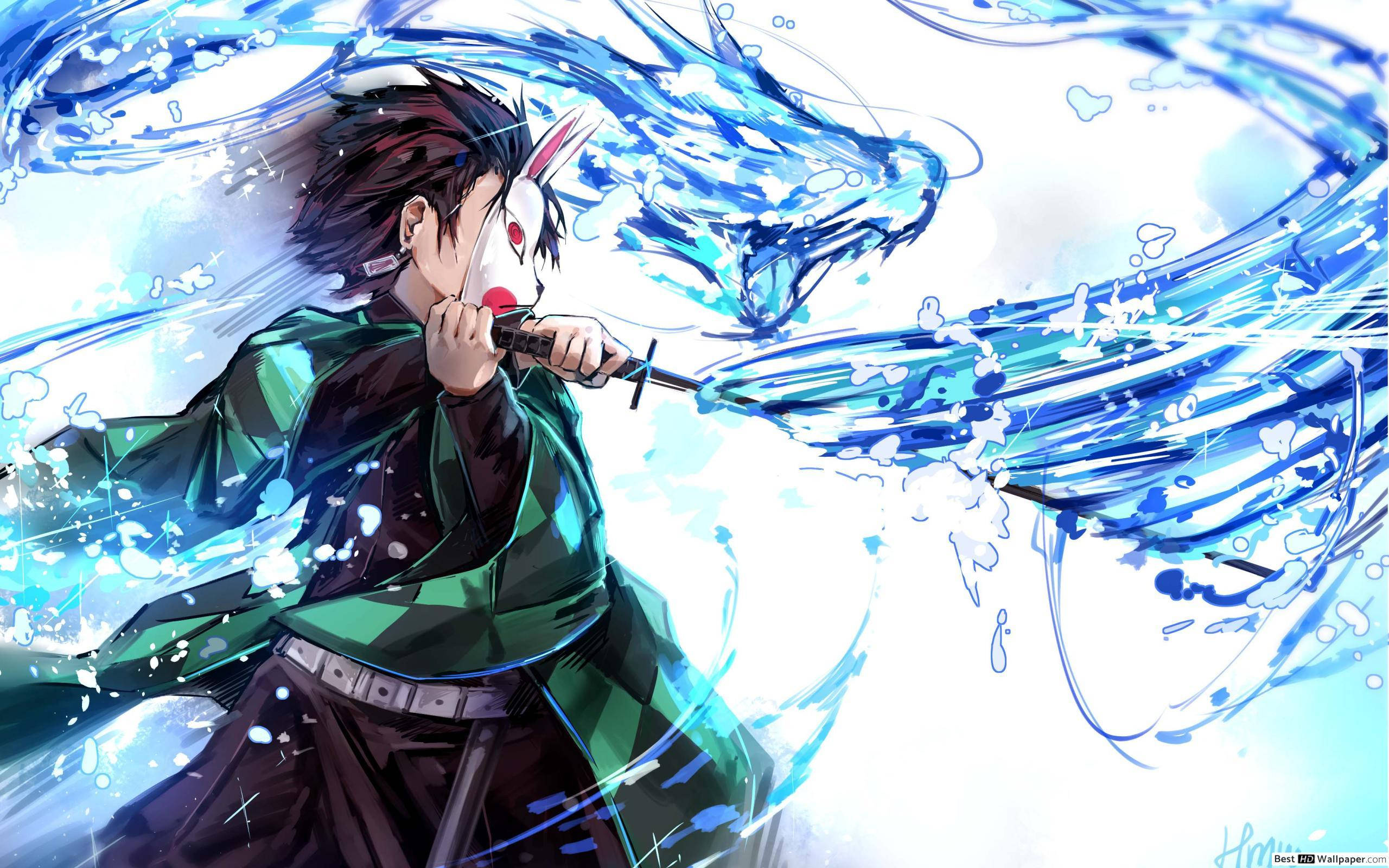 Demon Slayer Tanjiro sjette form Bakgrunner