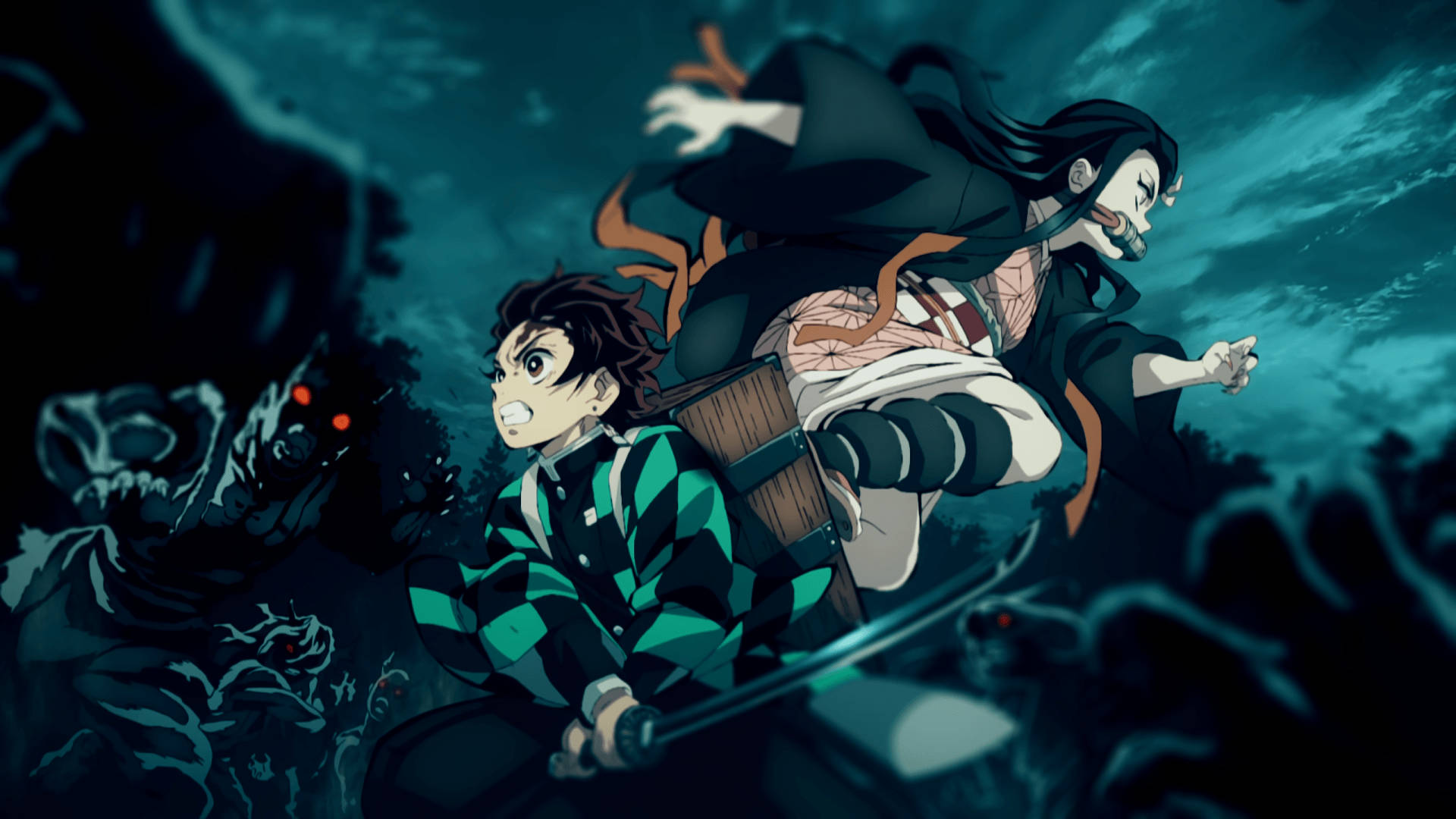 Demon Slayer Tanjiro Kurv Bakgrunner