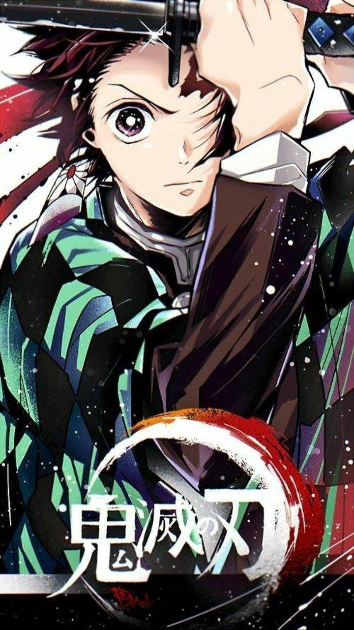 Demon Slayer Tanjiro dekker ett øye Bakgrunner