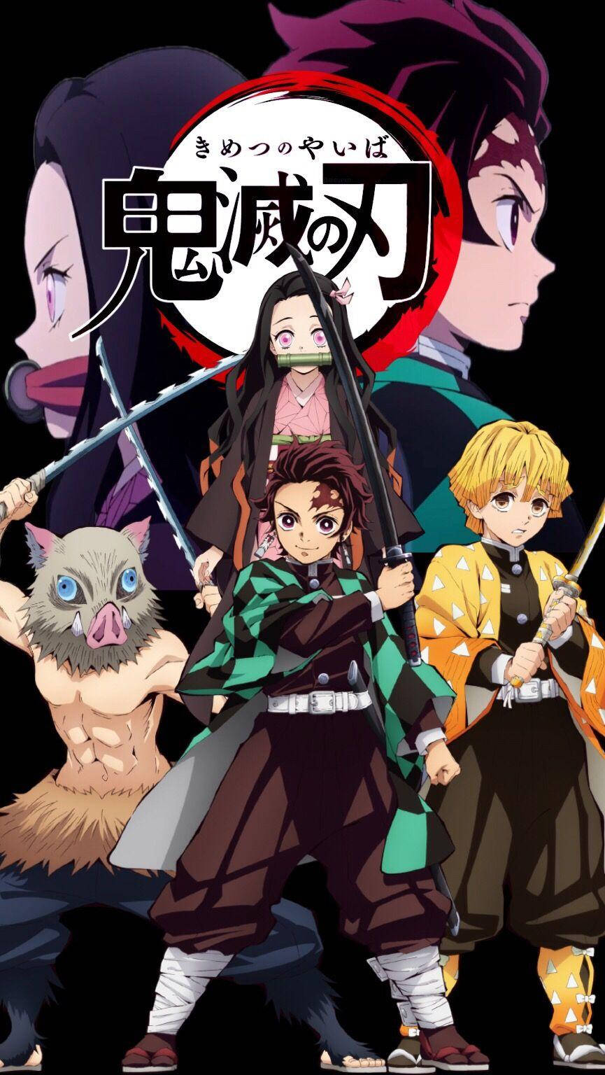 Demon Slayer-telefon 4 allierte Bakgrunner