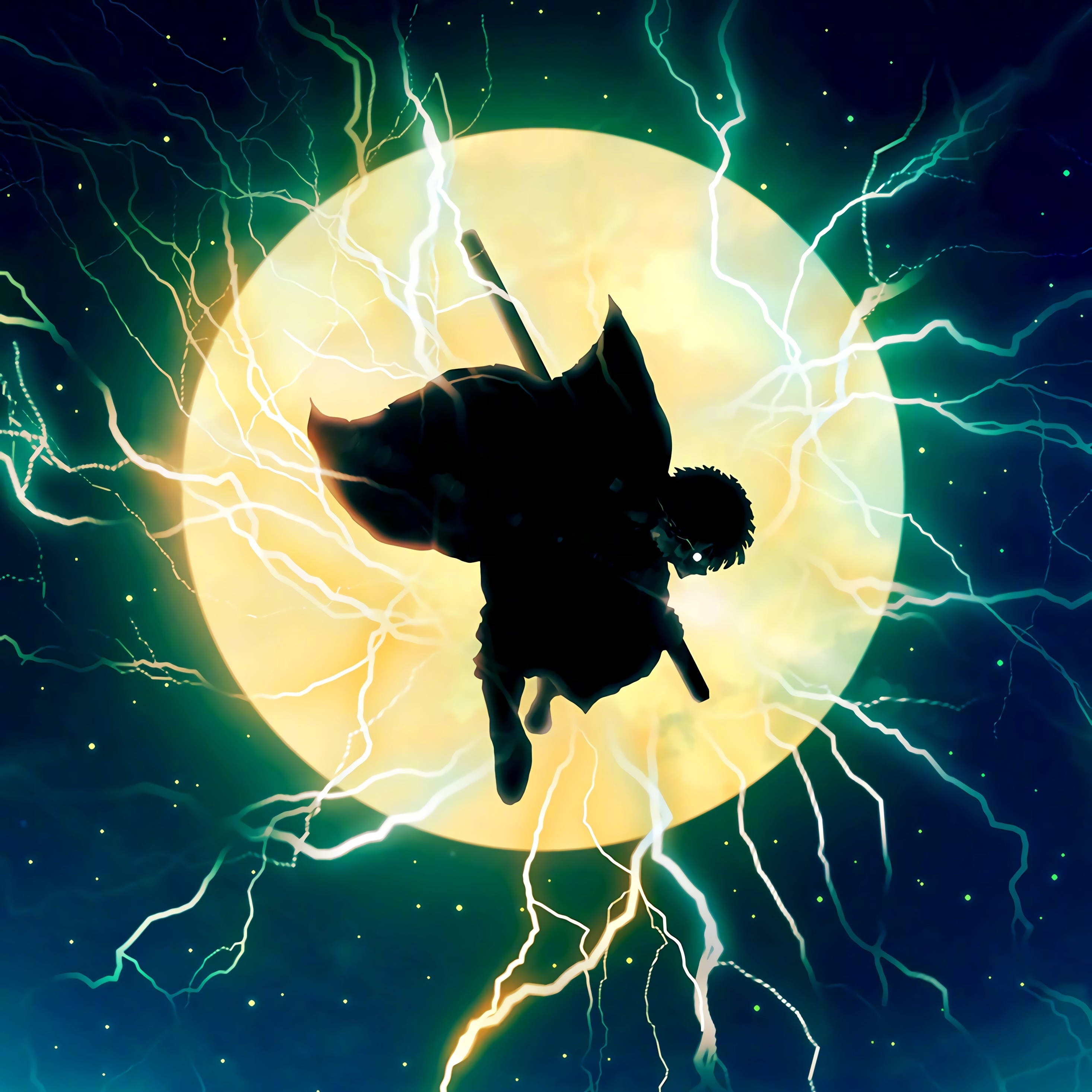 Demon Slayer Zenitsu Silhuett Bakgrunner