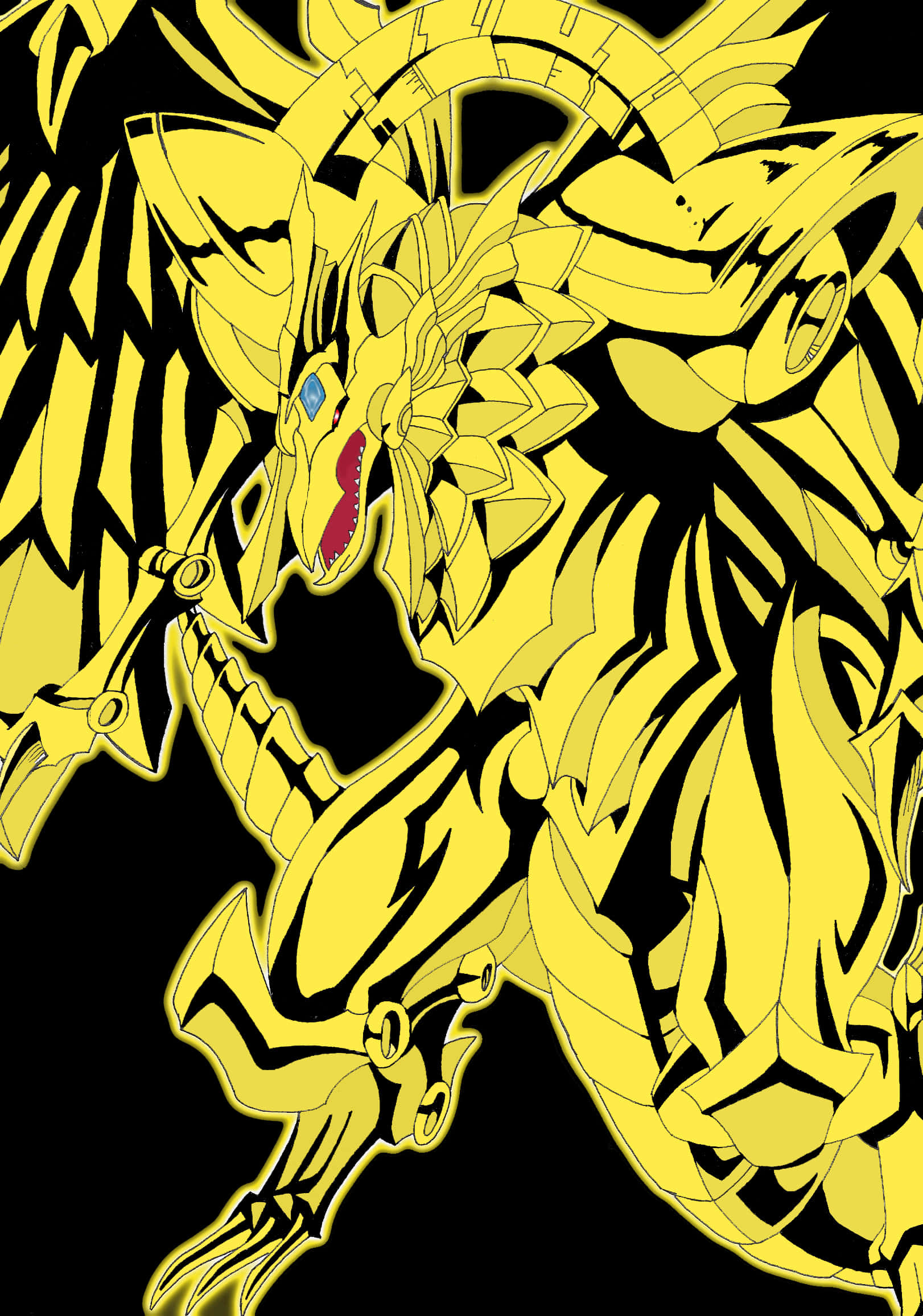 Den bevingede dragens Ra, et mektig egyptisk gudekort i Yu-Gi-Oh! Bakgrunner