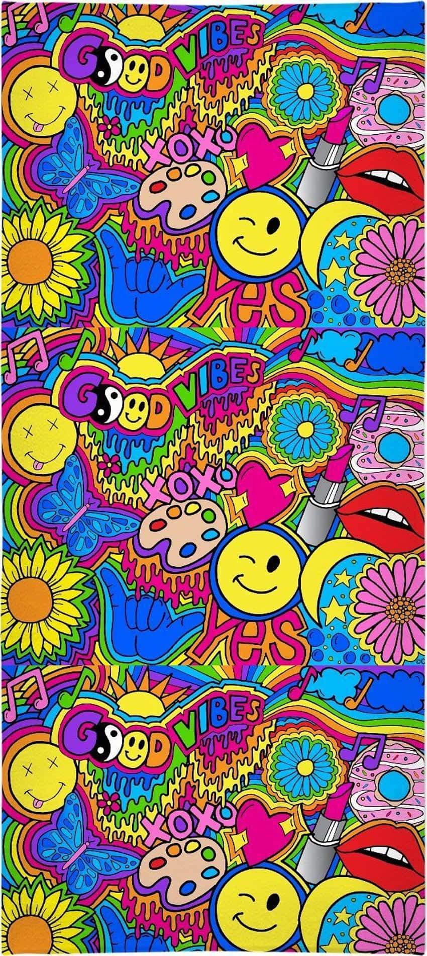 Den frie ånden til den trippy hippien Bakgrunner