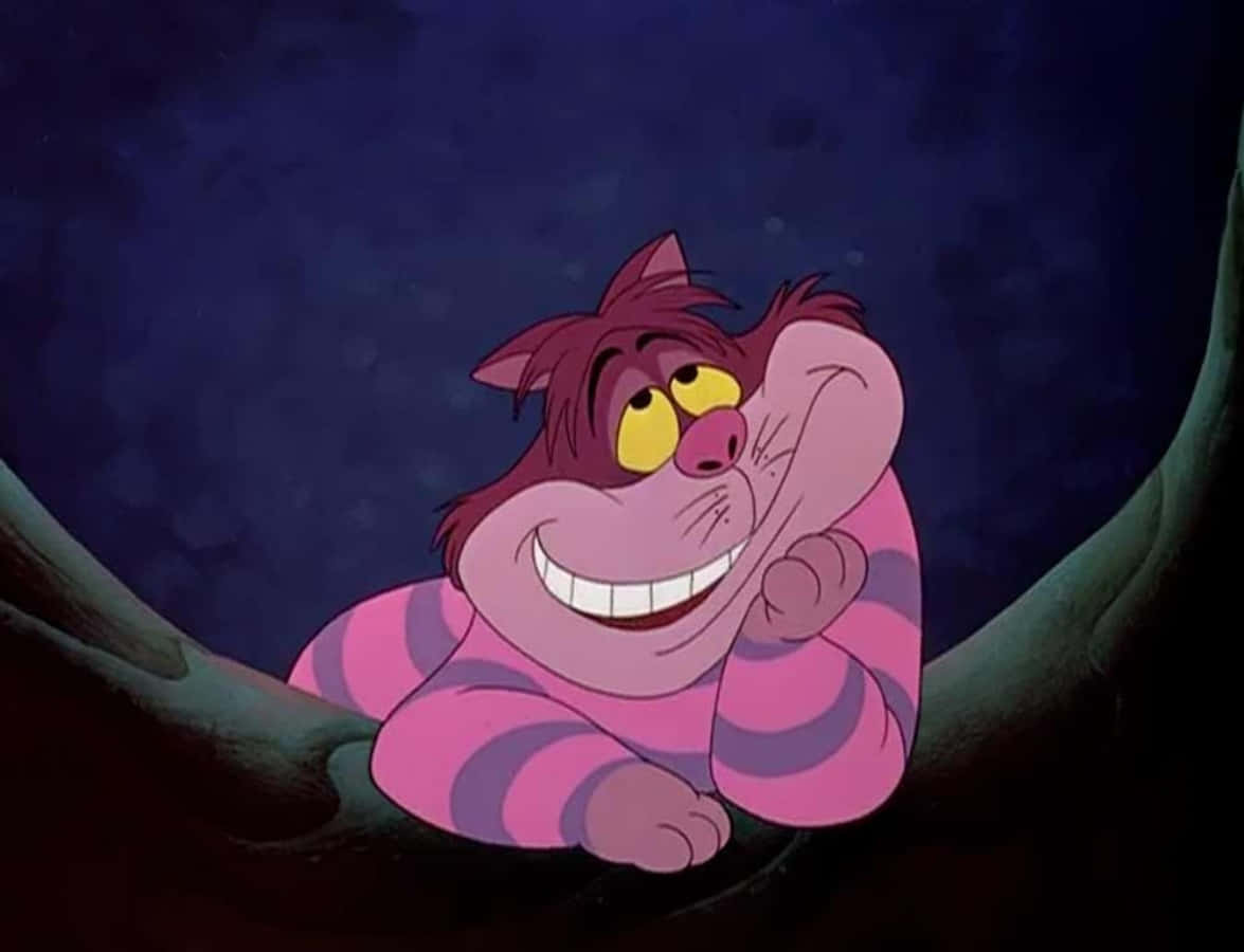Den gåtefulle Cheshire-katten gliser mystisk i Alice i Eventyrland Bakgrunner