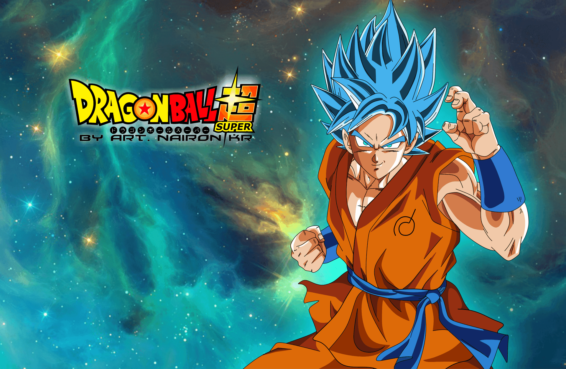 Den legendariske Super Saiyaneren, Goku, i sin Super Saiyan Blue-form Bakgrunner