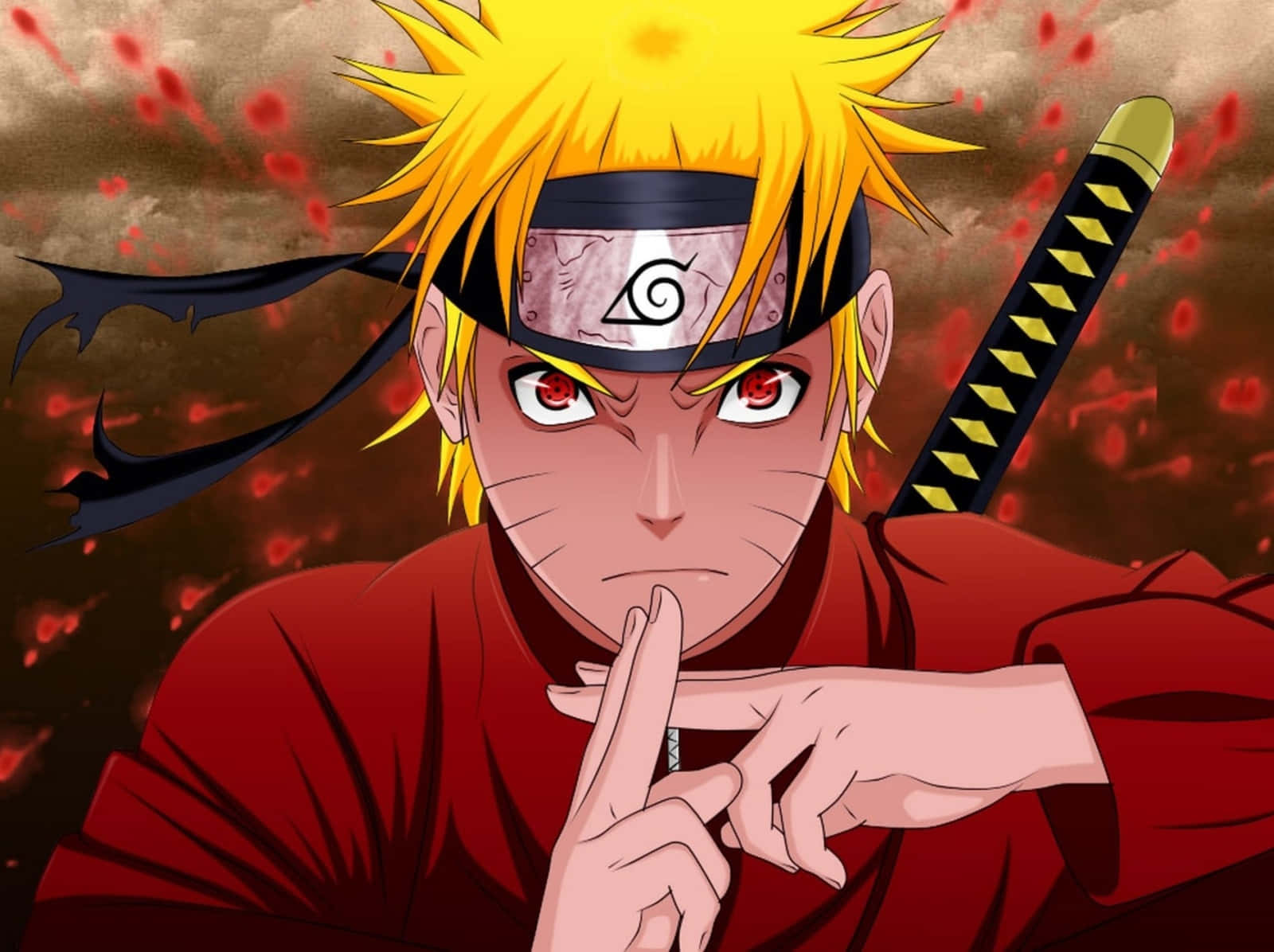 Den mektige Jinchuriki Naruto Uzumaki i aksjon Bakgrunner